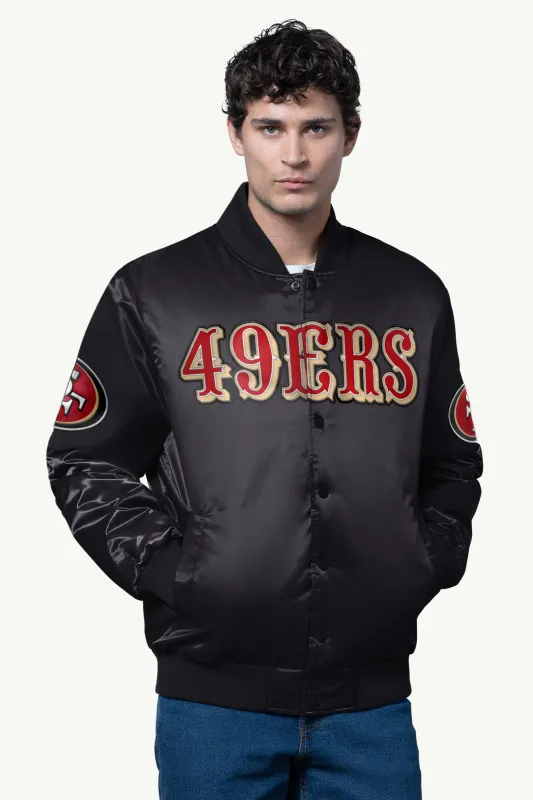 MENS SAN FRANCISCO 49ERS SATIN VARSITY JACKET made by Starter