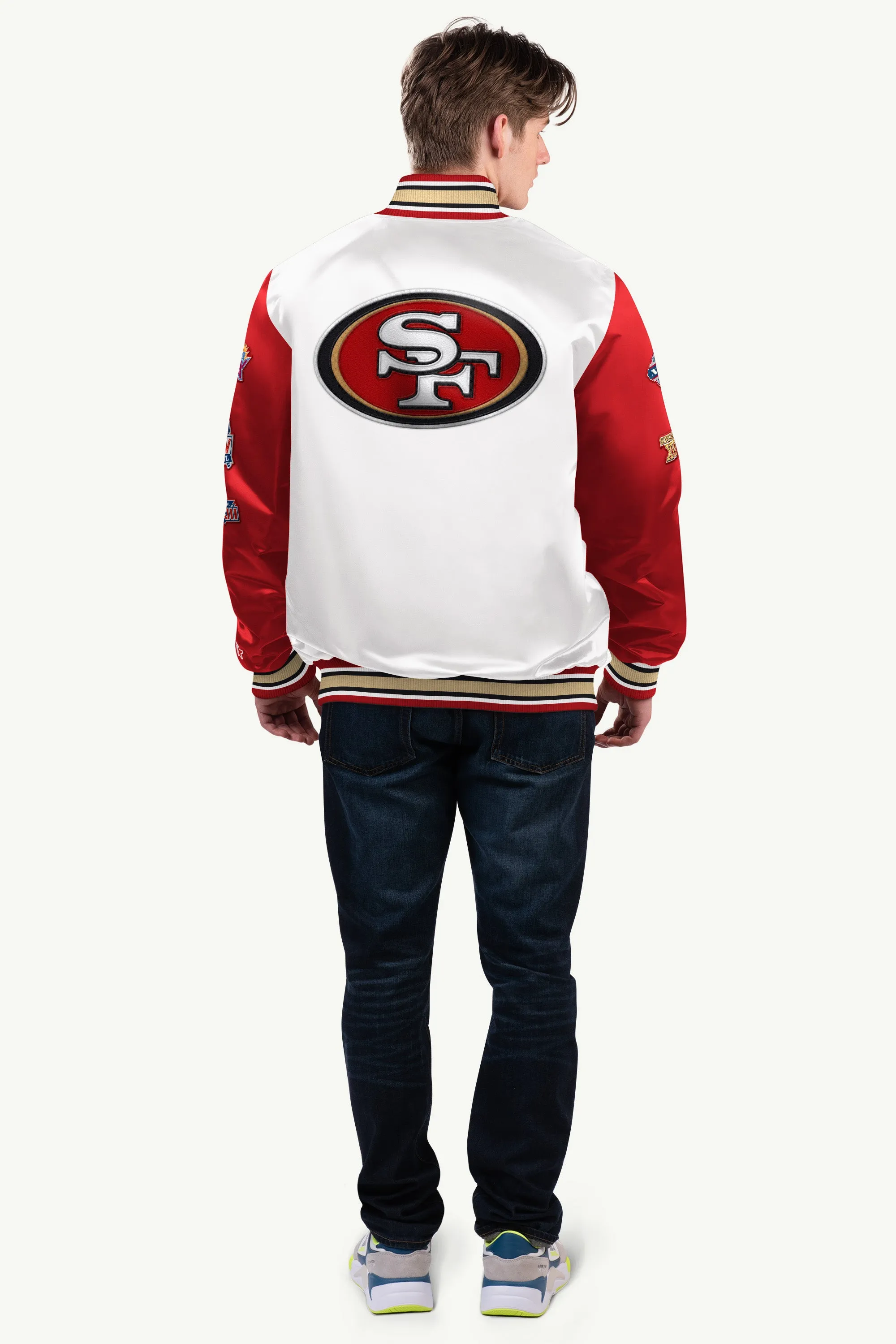 MENS SAN FRANCISCO 49ERS SATIN VARSITY JACKET sold by Starter product image thumbnail 2