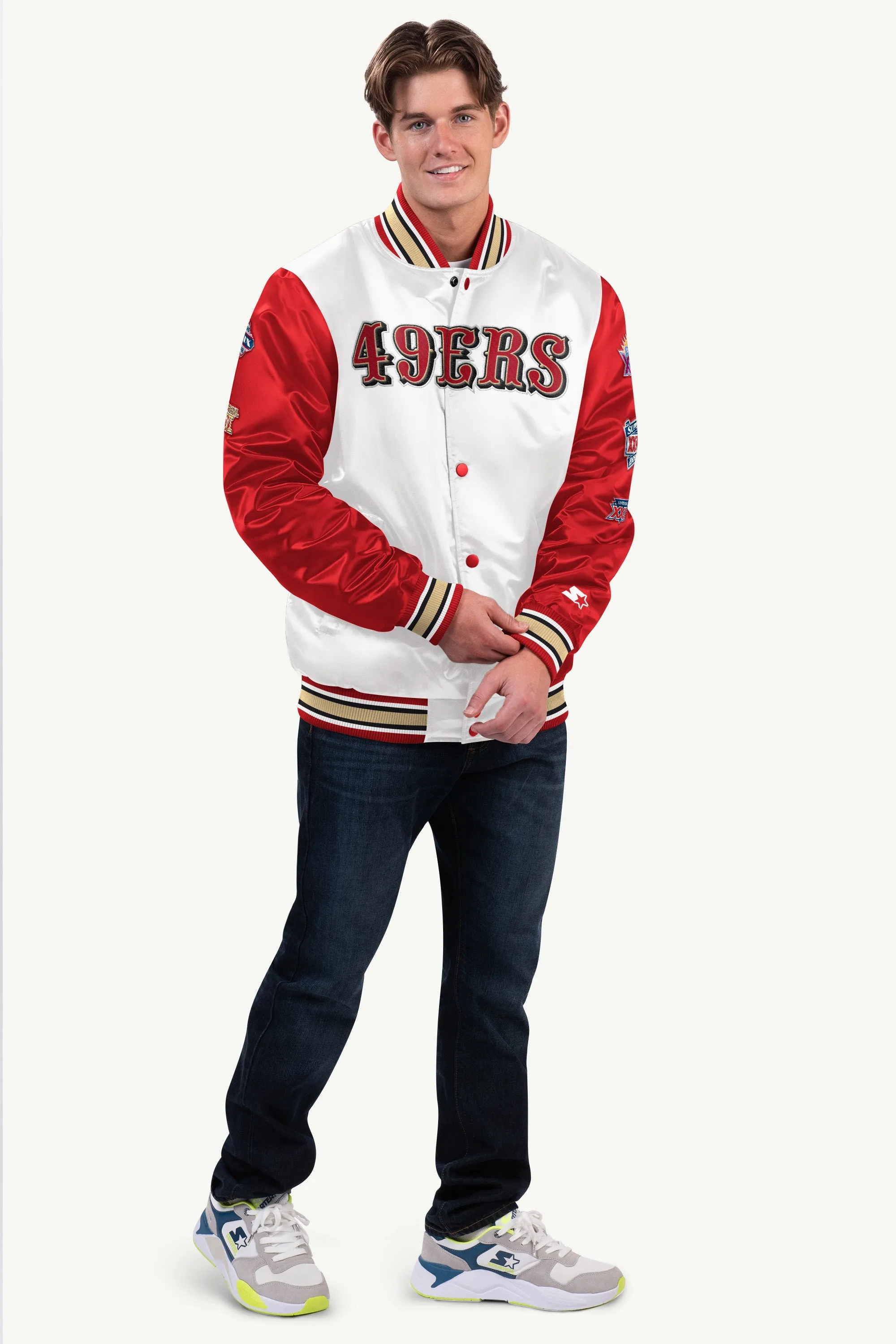 MENS SAN FRANCISCO 49ERS SATIN VARSITY JACKET sold by Starter product image thumbnail 3