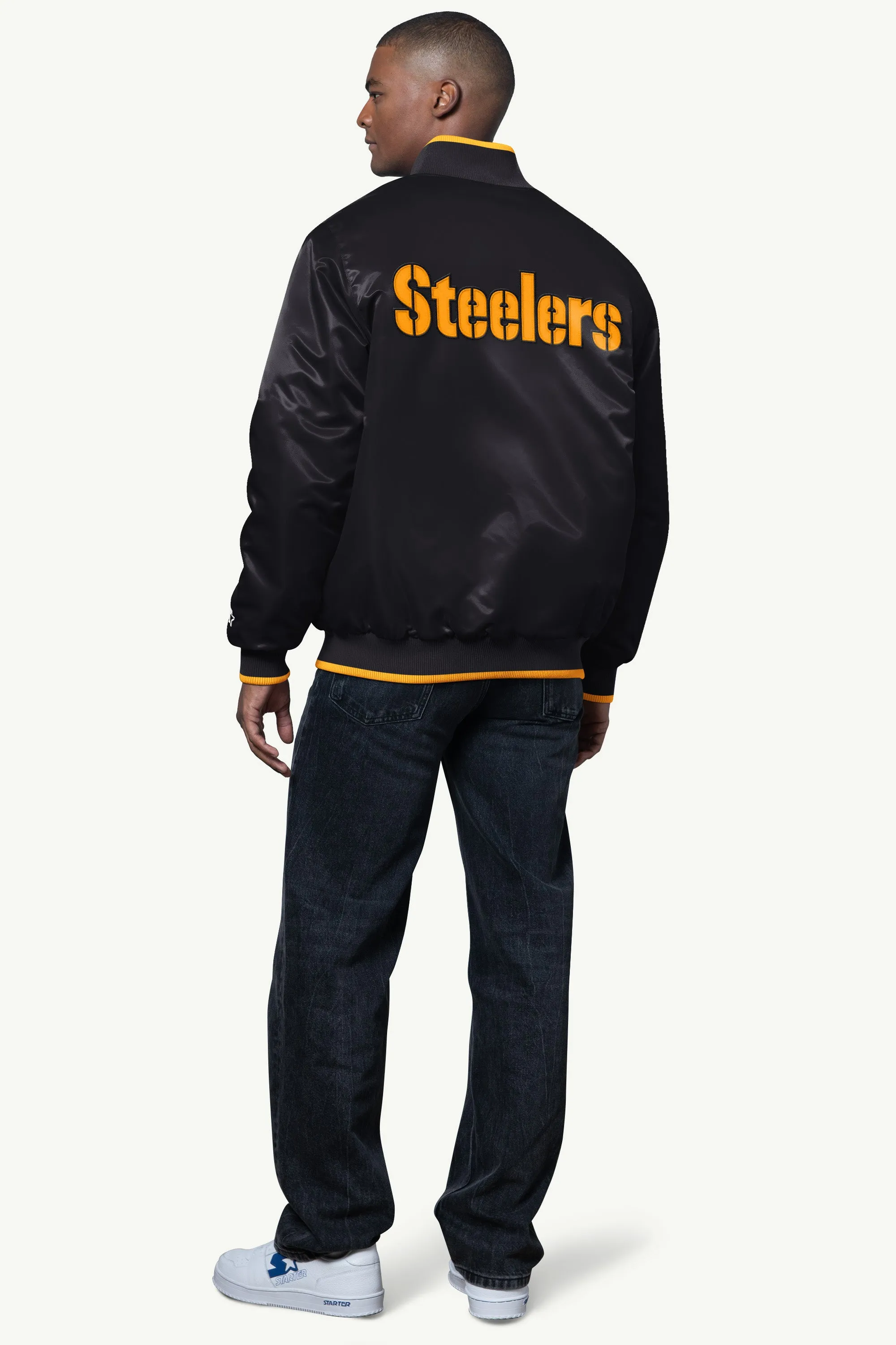 MENS PITTSBURGH STEELERS AMBASSADOR SATIN VARSITY JACKET sold by Starter product image thumbnail 2