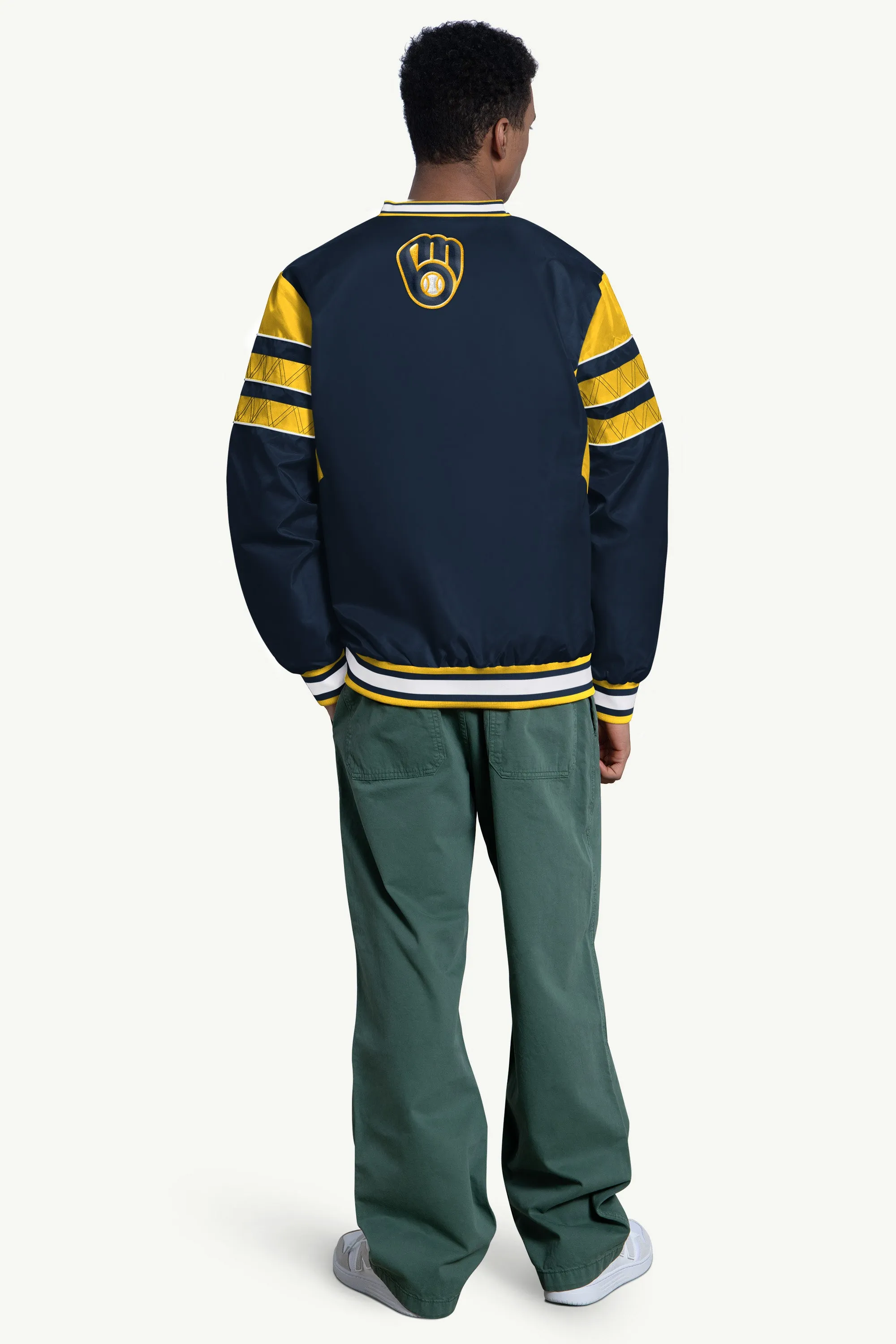 MENS MILWAUKEE BREWERS ENFORCER V-NECK PULLOVER JACKET sold by Starter product image thumbnail 2