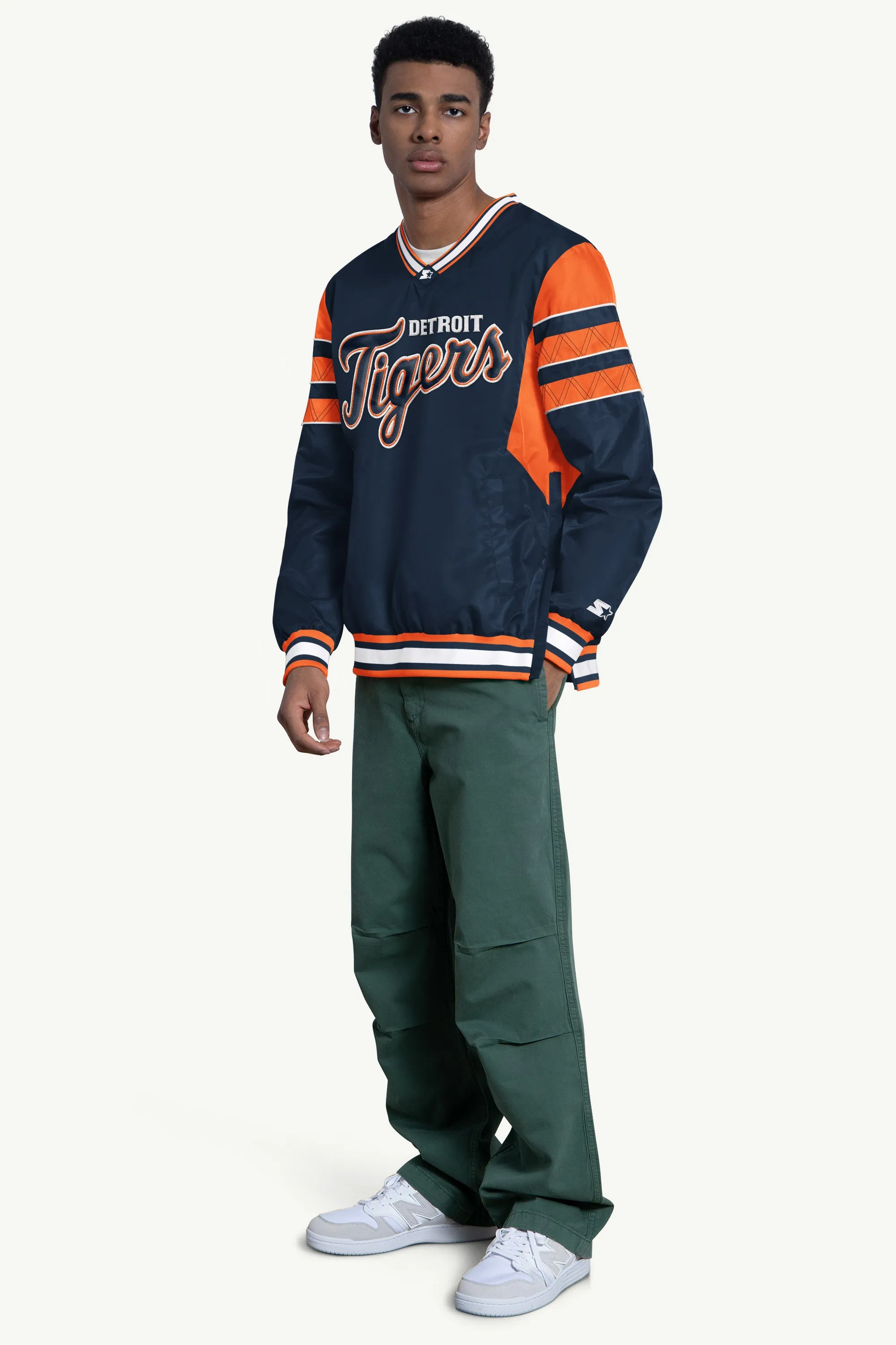 MENS DETRIOT TIGERS ENFORCER V-NECK PULLOVER JACKET sold by Starter product image thumbnail 3