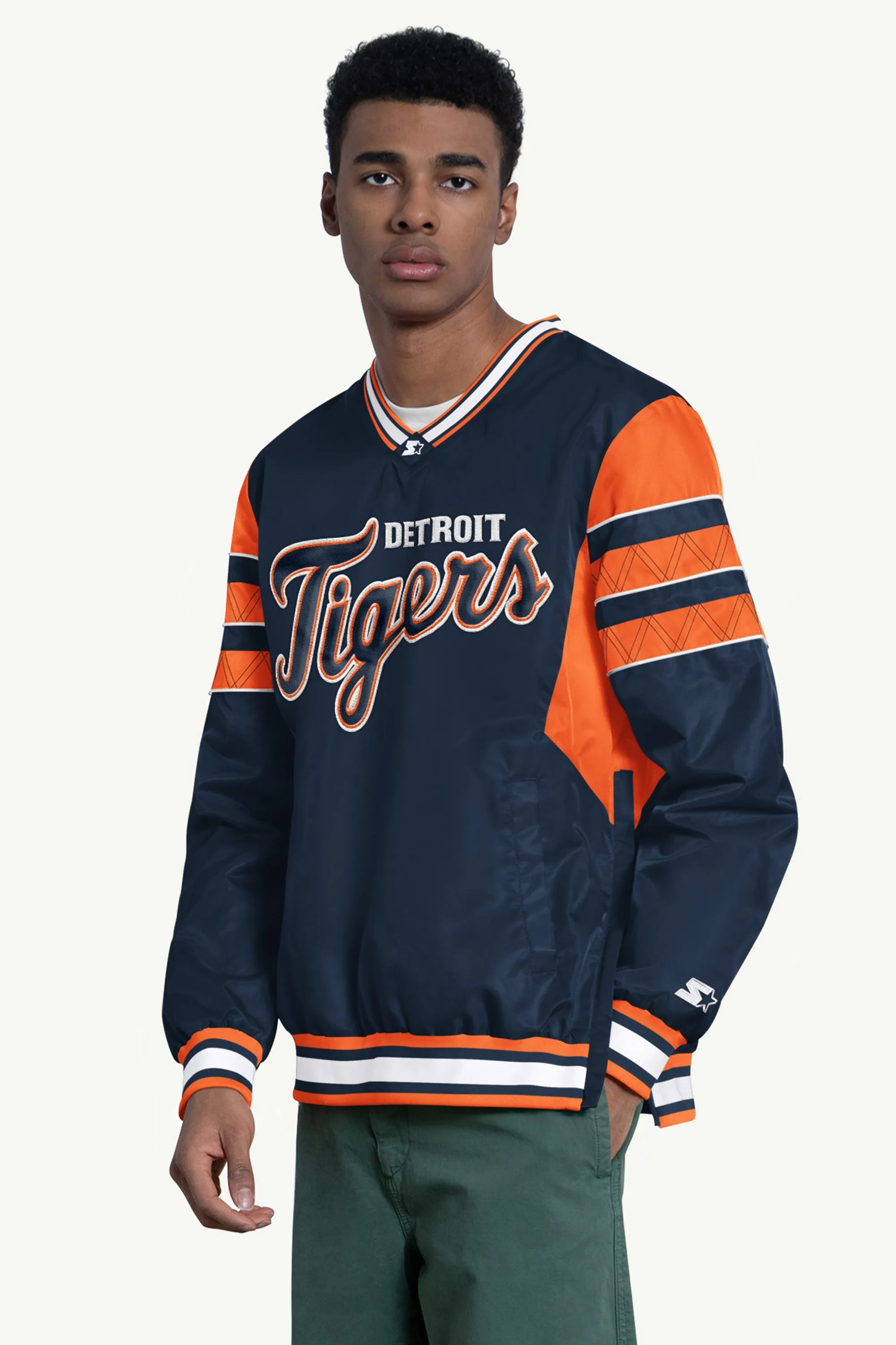 MENS DETRIOT TIGERS ENFORCER V-NECK PULLOVER JACKET sold by Starter