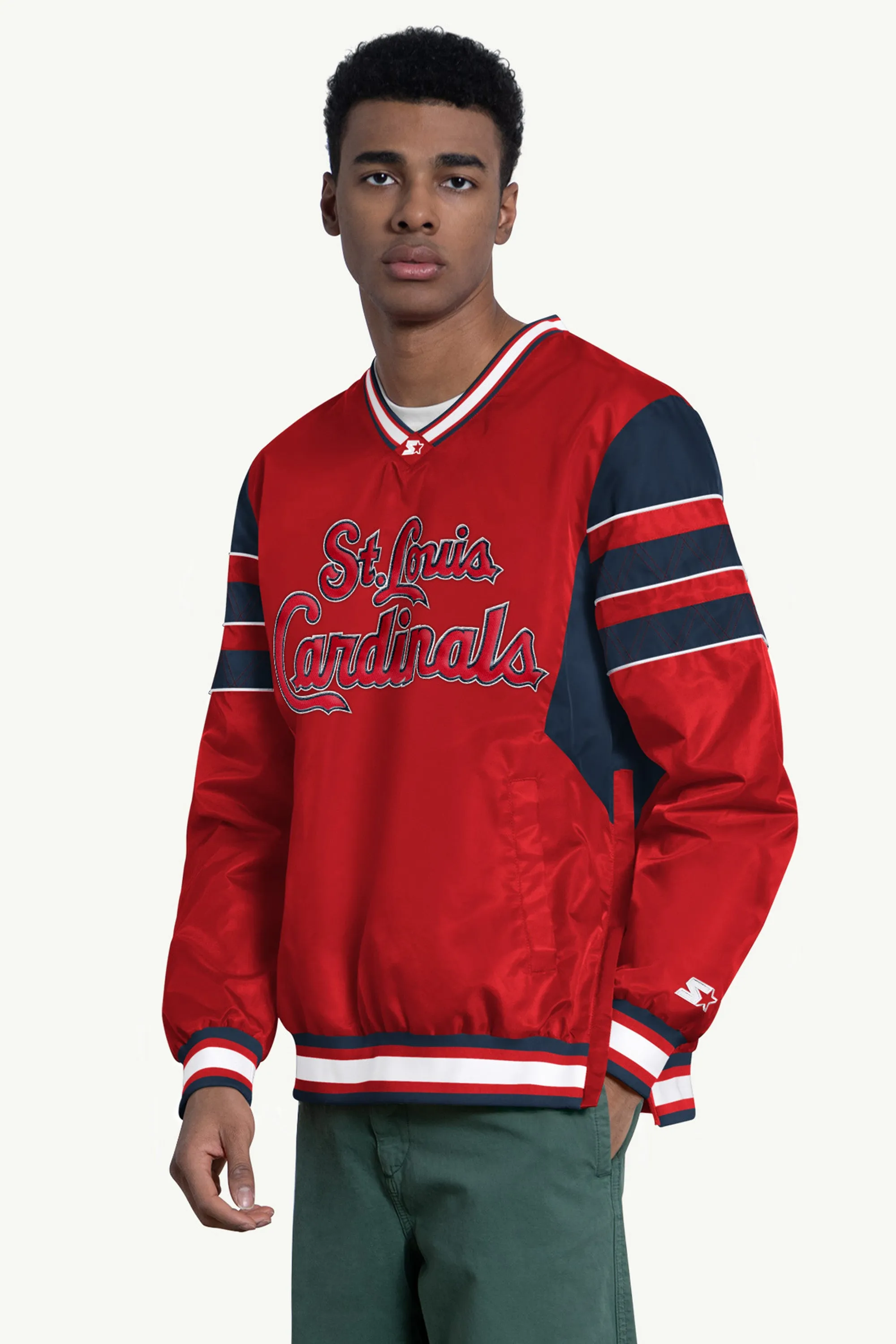 MENS ST LOUIS CARDINALS ENFORCER V-NECK PULLOVER JACKET sold by Starter