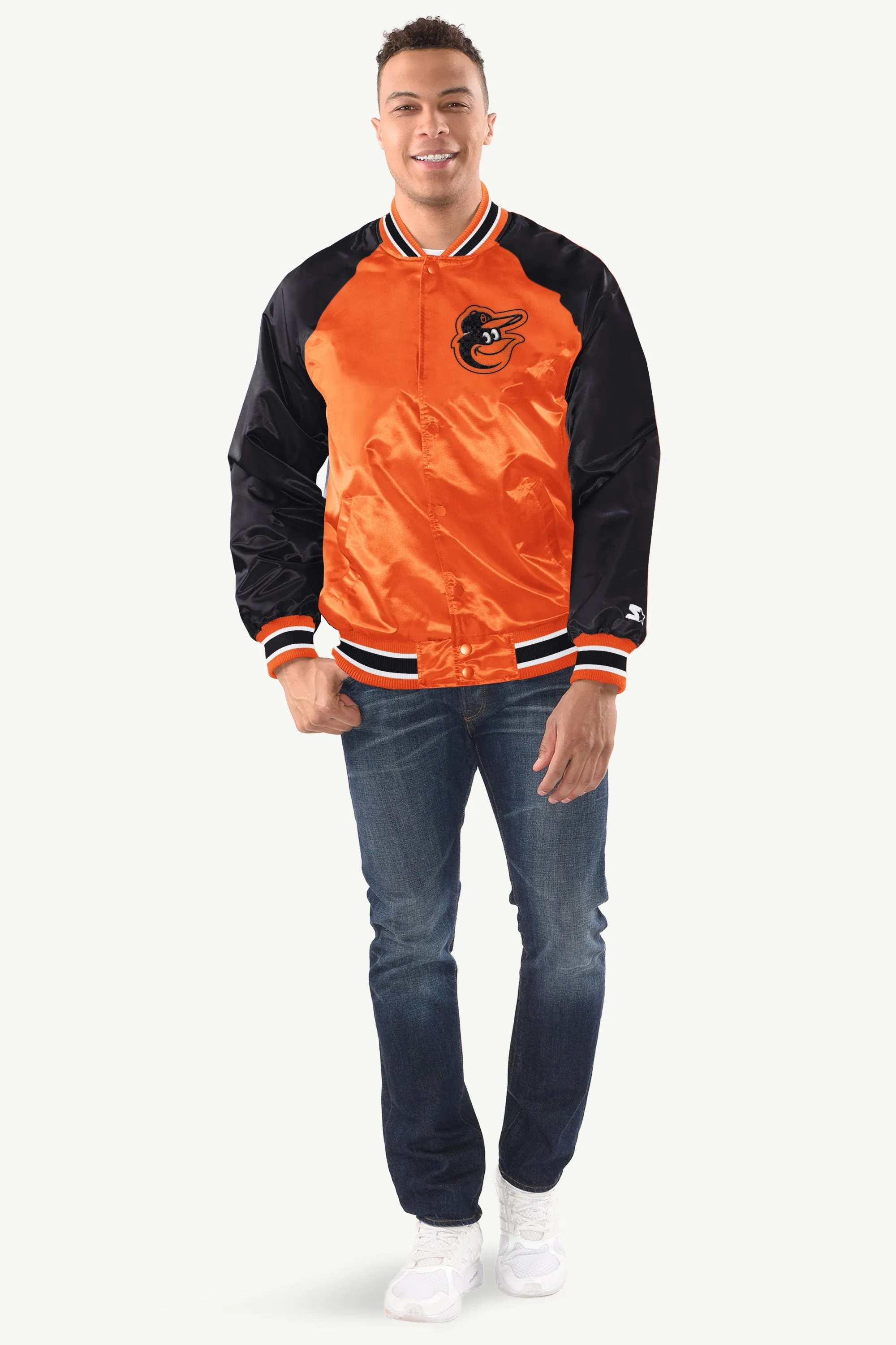 MENS BALTIMORE ORIOLES INDUCTEE SATIN VARSITY JACKET sold by Starter product image thumbnail 3