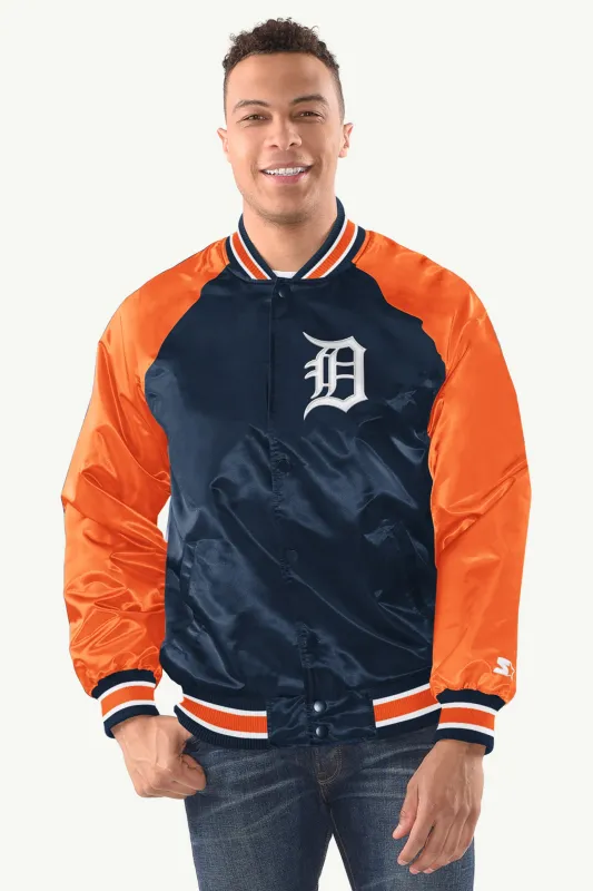 MENS DETROIT TIGERS INDUCTEE SATIN VARSITY JACKET sold by Starter