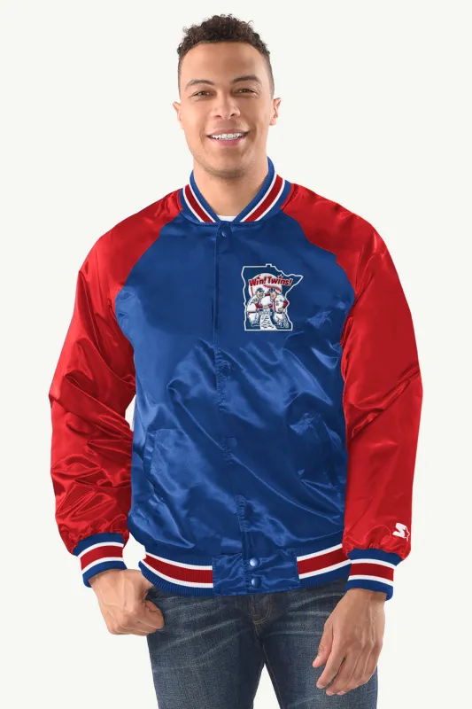 MENS MINNESOTA TWINS INDUCTEE SATIN VARSITY JACKET sold by Starter