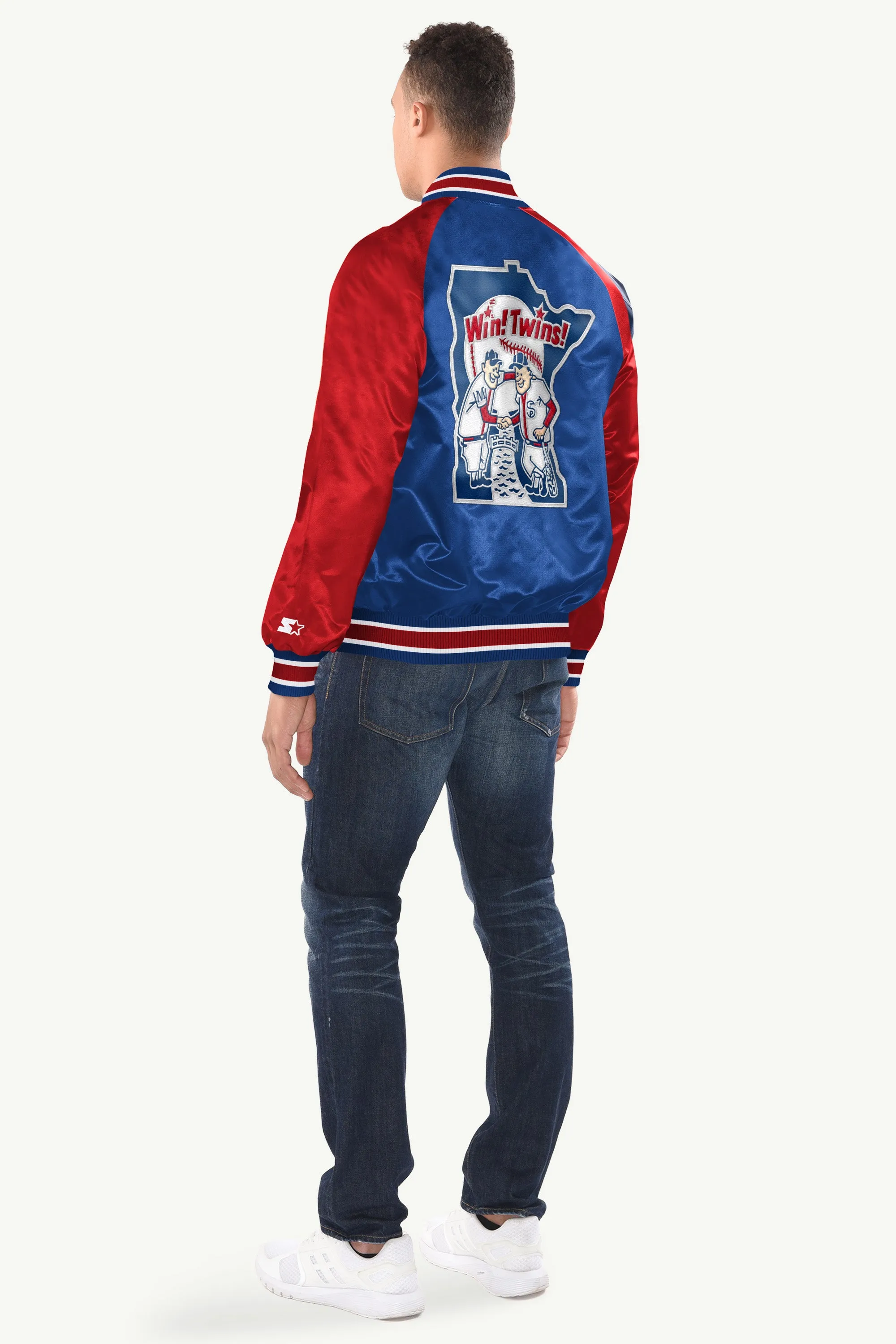 MENS MINNESOTA TWINS INDUCTEE SATIN VARSITY JACKET sold by Starter product image thumbnail 2