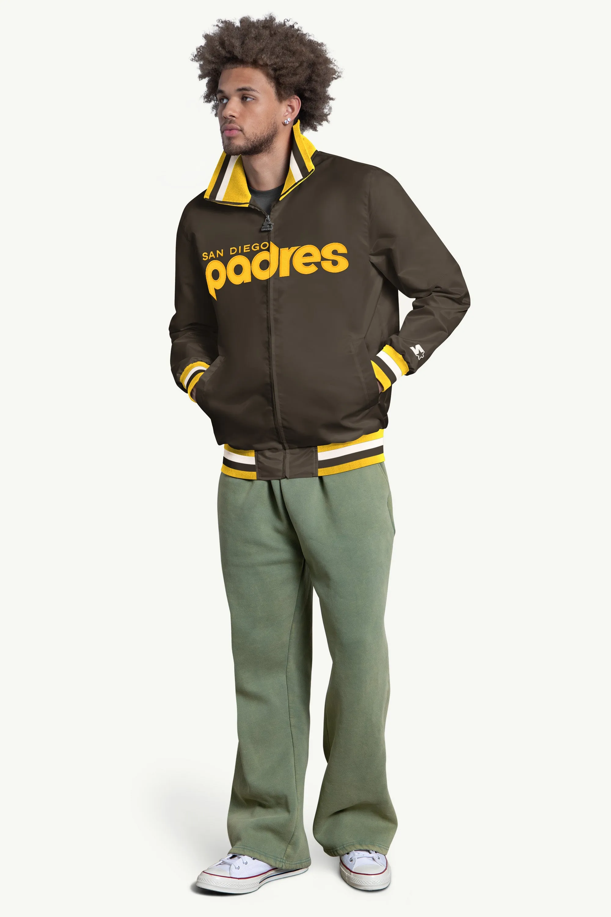 MENS SAN DIEGO PADRES CAPTAIN VARSITY JACKET sold by Starter product image thumbnail 3