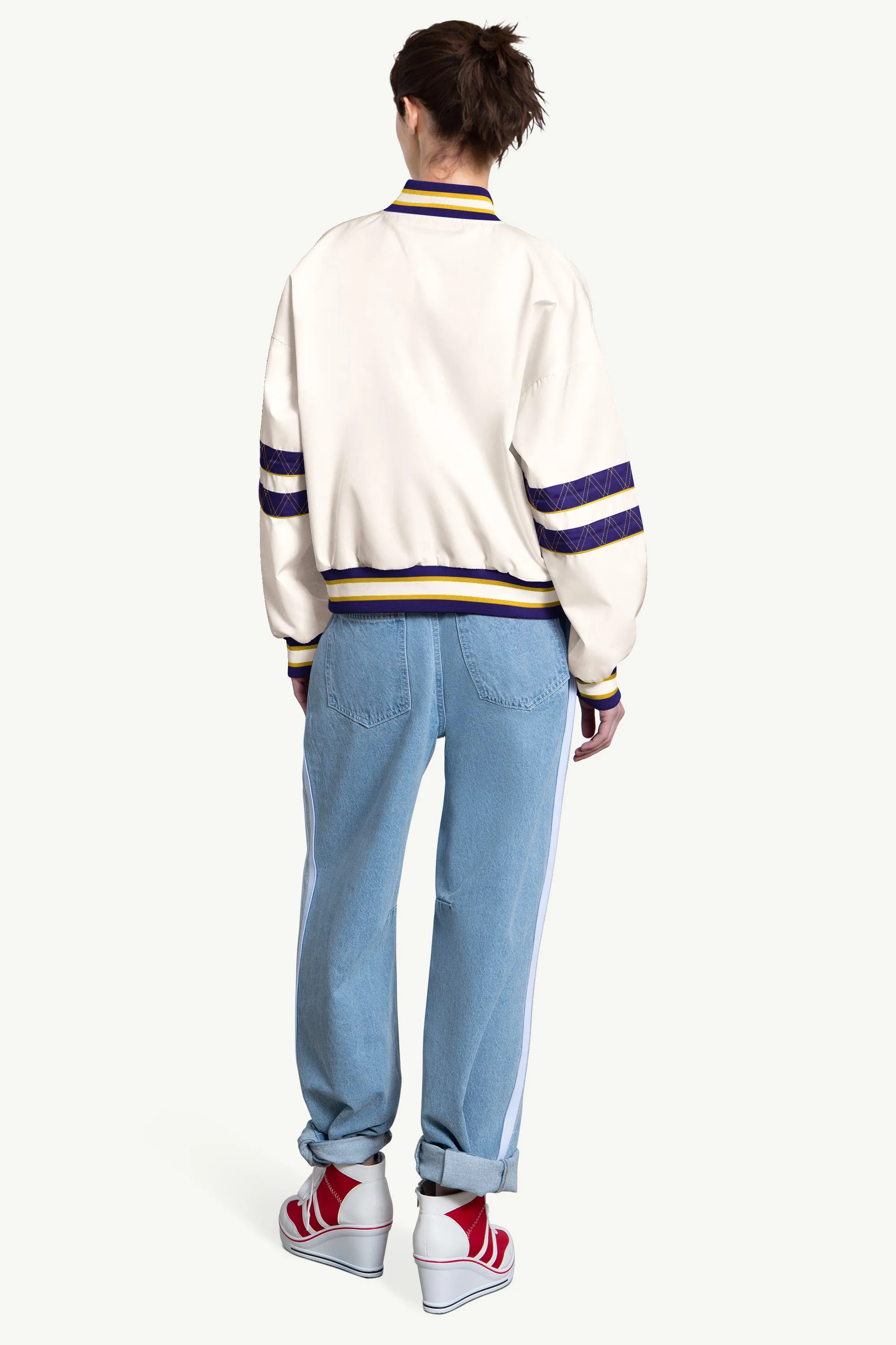 WOMENS LOS ANGELES LAKERS INTERCEPTION VARSITY JACKET sold by Starter product image thumbnail 2