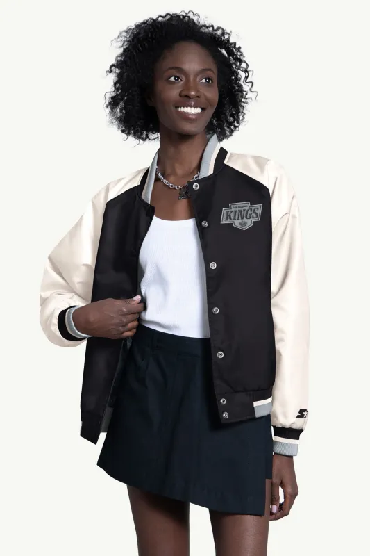 WOMENS LOS ANGELES KINGS BLITZ VARSITY JACKET made by Starter
