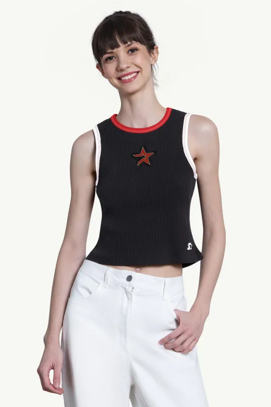 WOMENS HOUSTON ASTROS PLAY THE BALL CROP TANK made by Starter