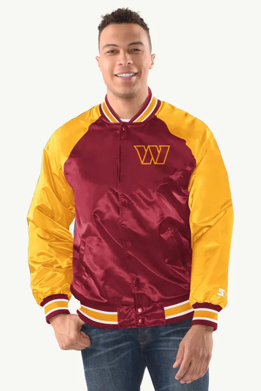 MENS WASHINGTON COMMANDERS INDUCTEE SATIN VARSITY JACKET sold by Starter