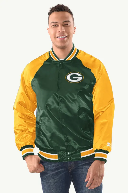 MENS GREEN BAY PACKERS INDUCTEE SATIN VARSITY JACKET sold by Starter