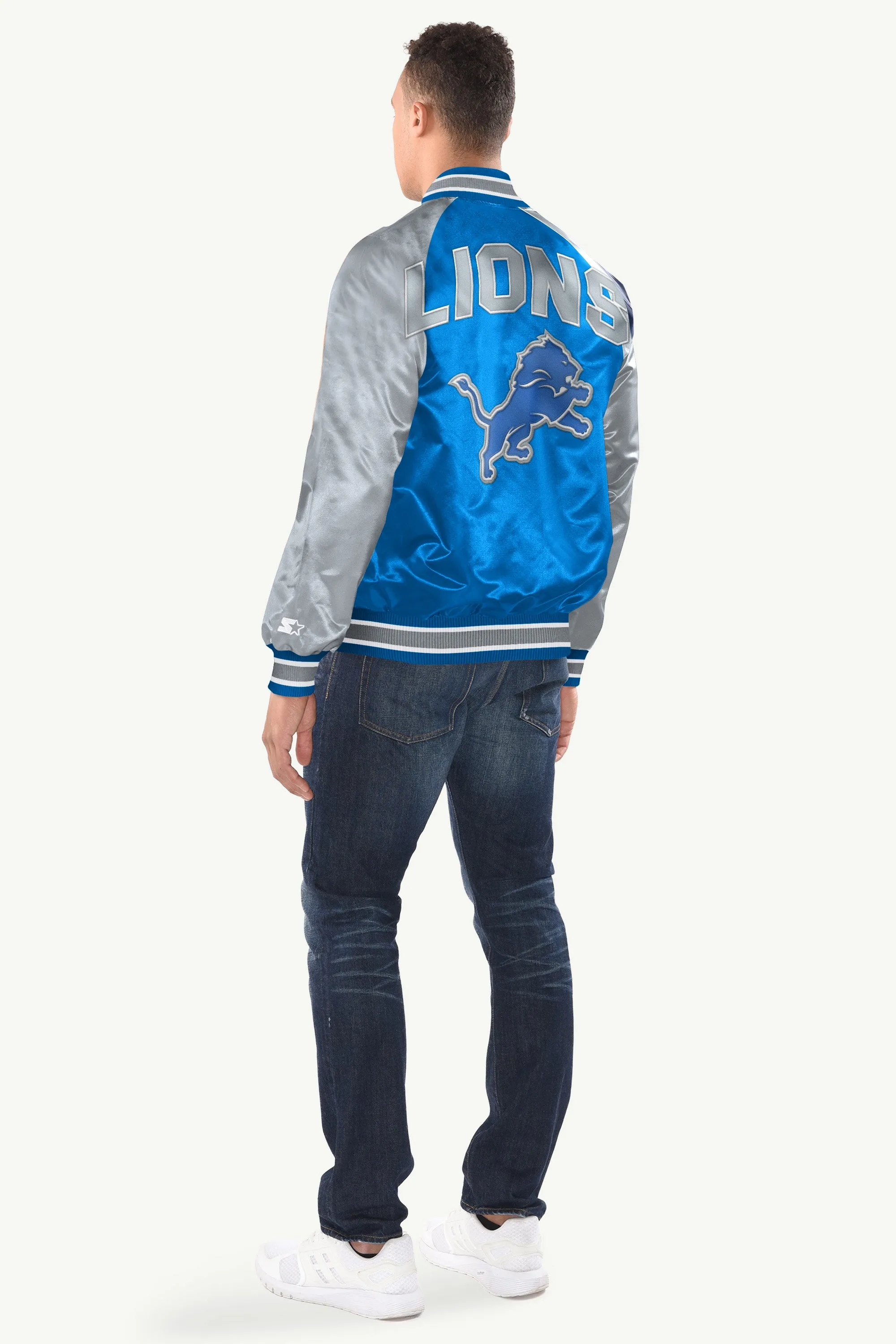 MENS DETROIT LIONS INDUCTEE SATIN VARSITY JACKET sold by Starter product image thumbnail 2