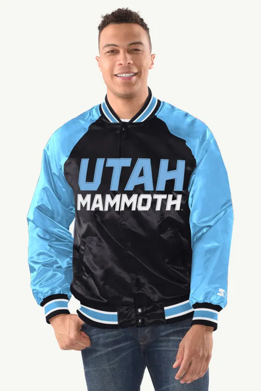MENS UTAH MAMMOTHS INDUCTEE SATIN VARSITY JACKET sold by Starter