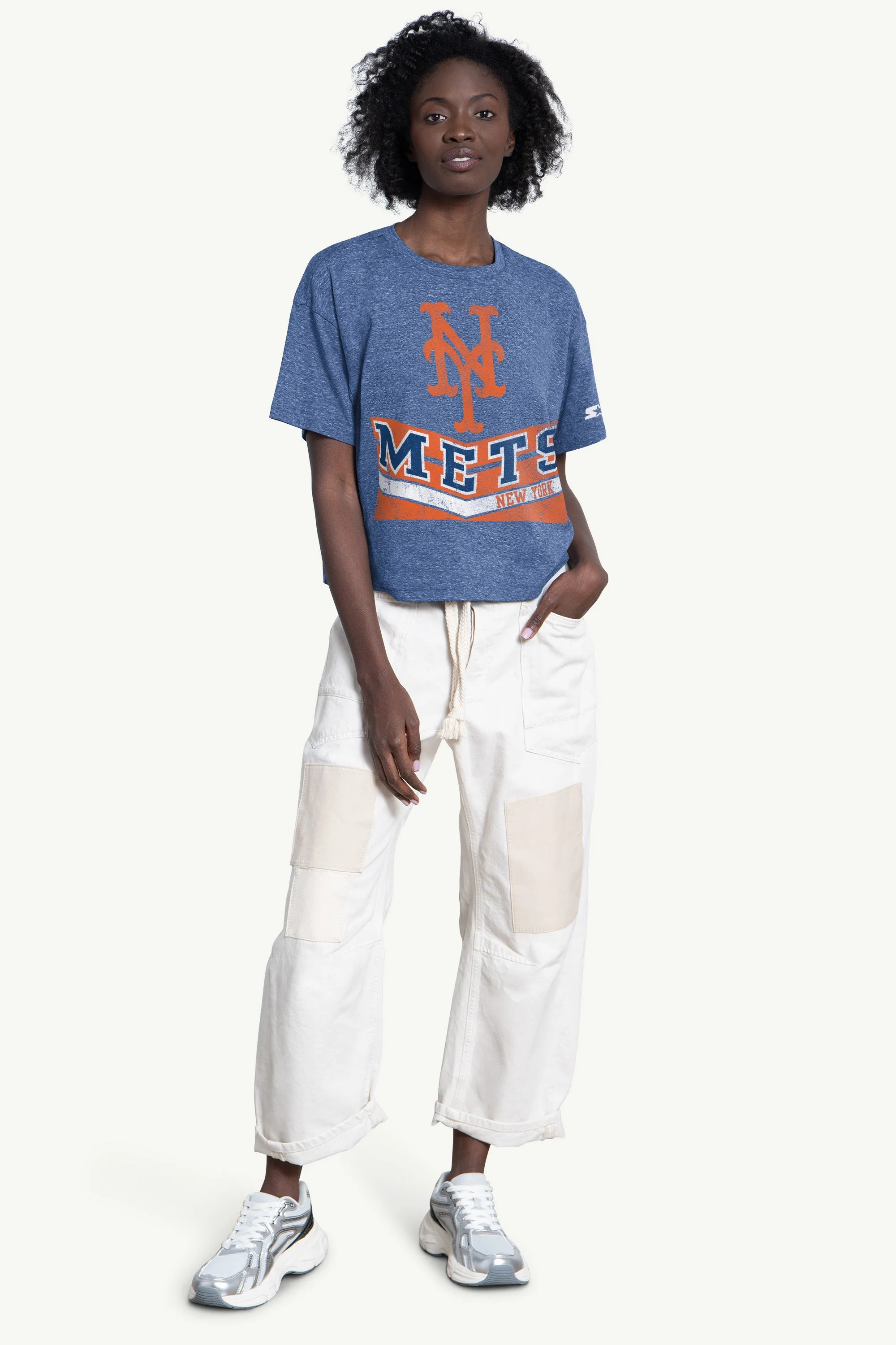 WOMENS NEW YORK METS JUMP SHOT TEE sold by Starter product image thumbnail 3