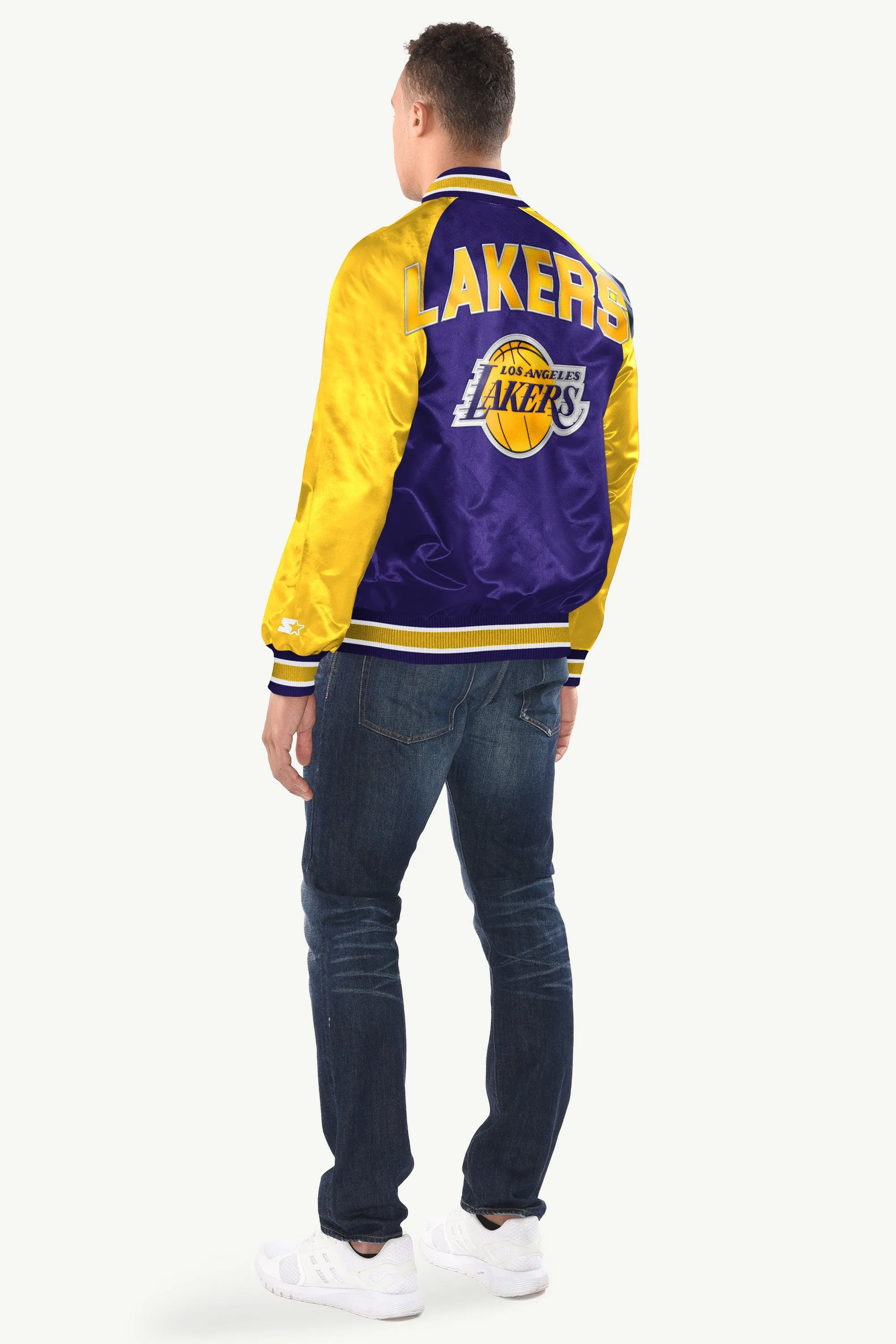 MENS LOS ANGELES LAKERS INDUCTEE SATIN VARSITY JACKET sold by Starter product image thumbnail 2