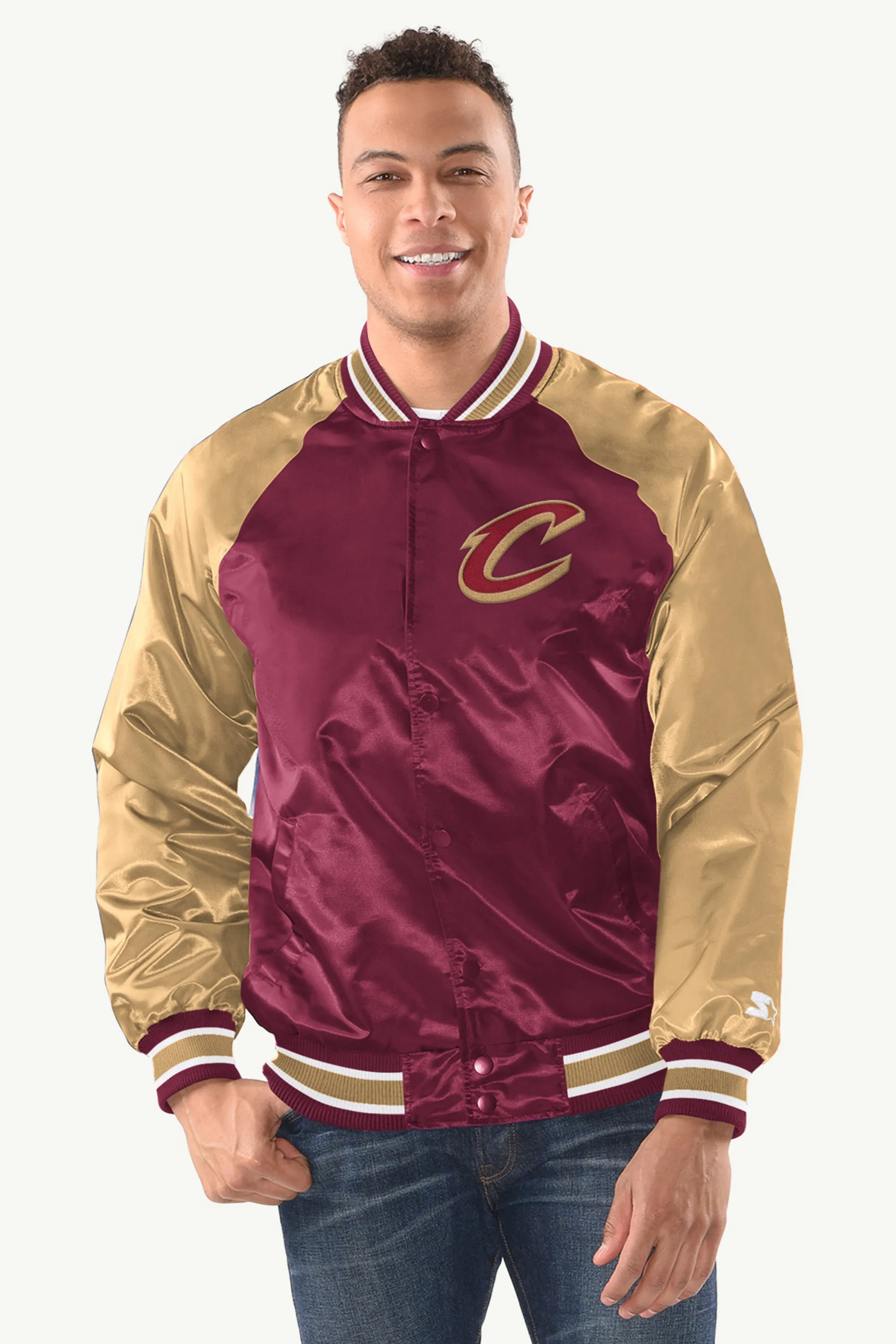 MENS CLEVELAND CAVALIERS INDUCTEE SATIN VARSITY JACKET sold by Starter