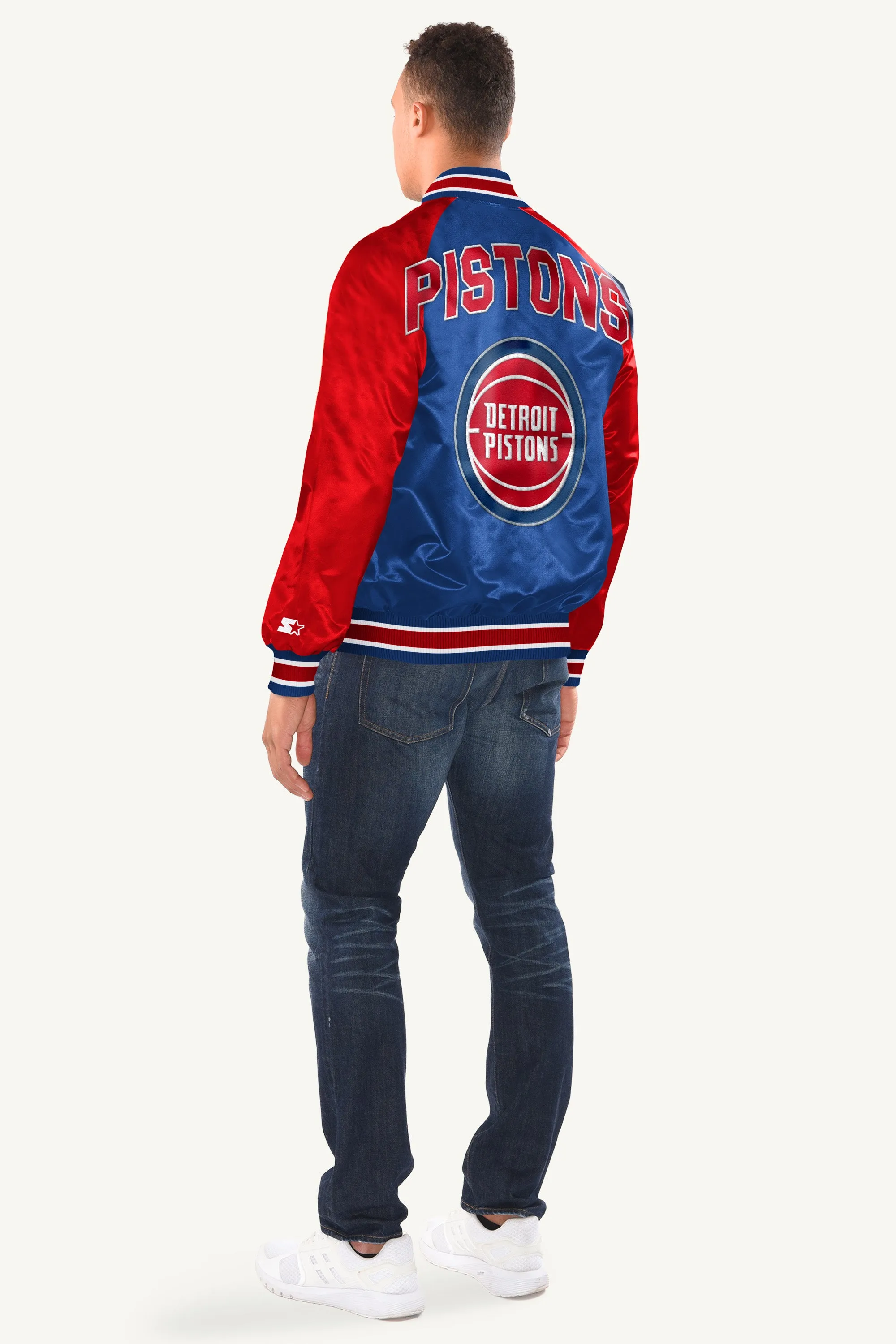 MENS DETROIT PISTONS INDUCTEE SATIN VARSITY JACKET sold by Starter product image thumbnail 2