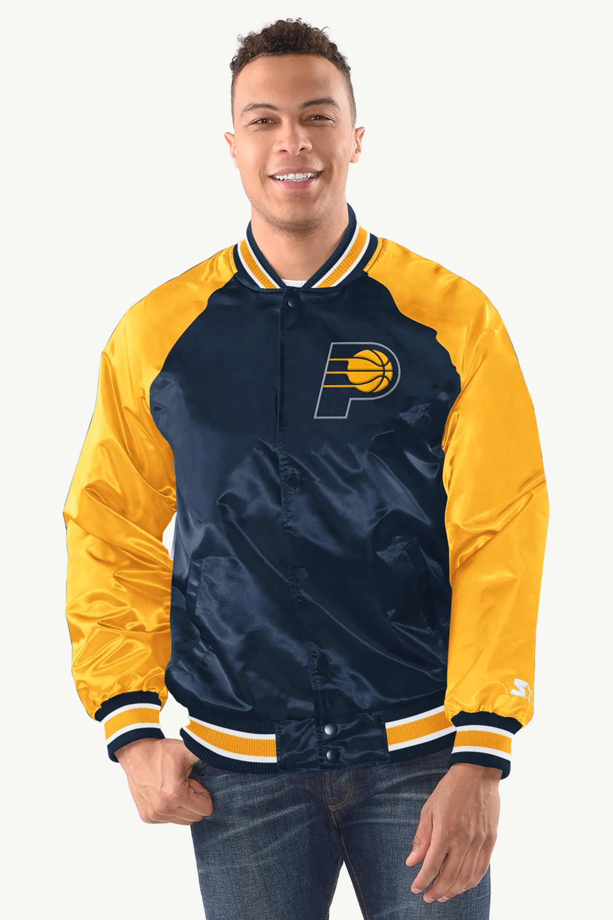 MENS INDIANA PACERS INDUCTEE SATIN VARSITY JACKET sold by Starter