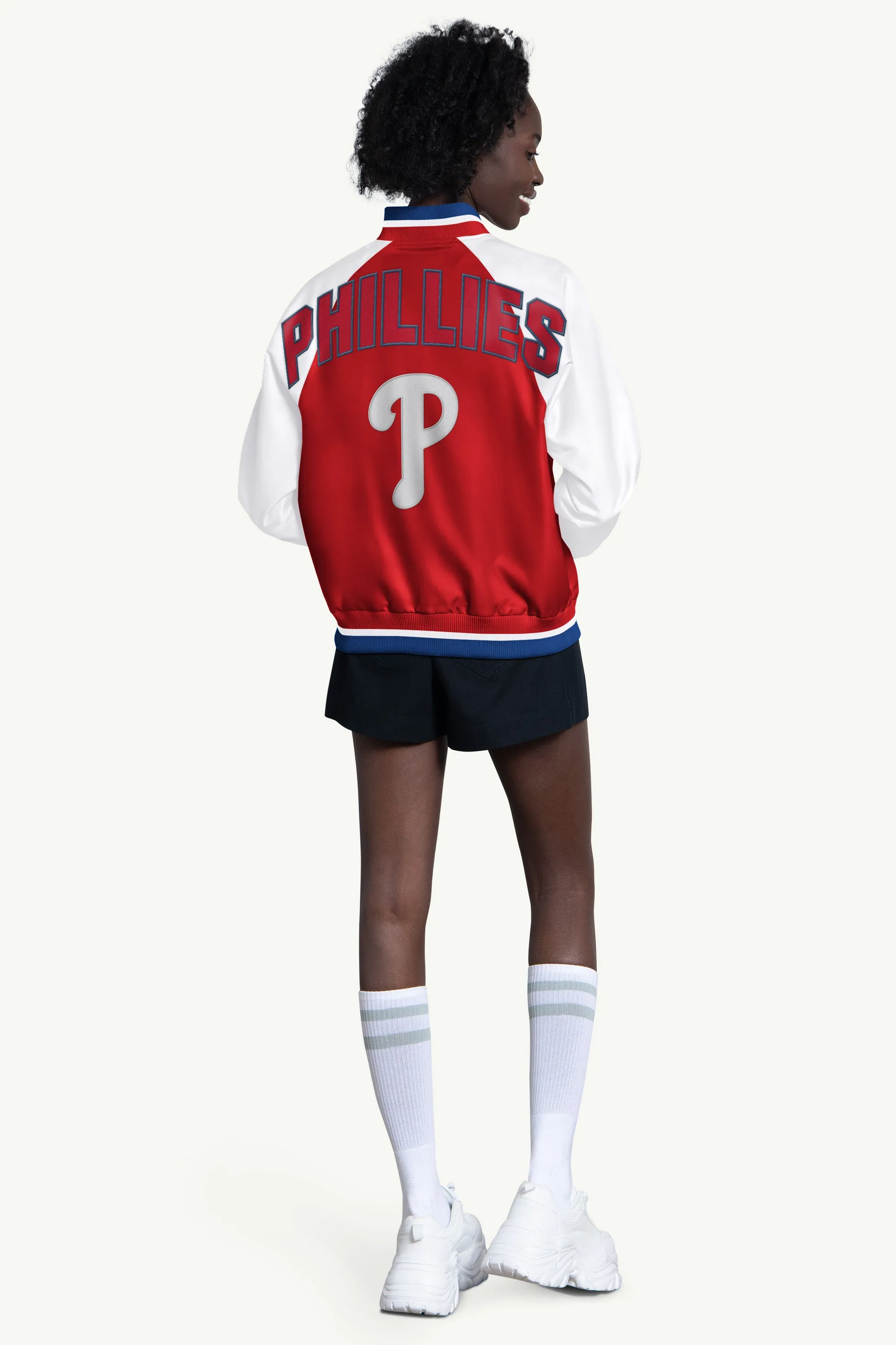 WOMENS PHILADELPHIA PHILLIES BLITZ VARSITY JACKET sold by Starter product image thumbnail 2