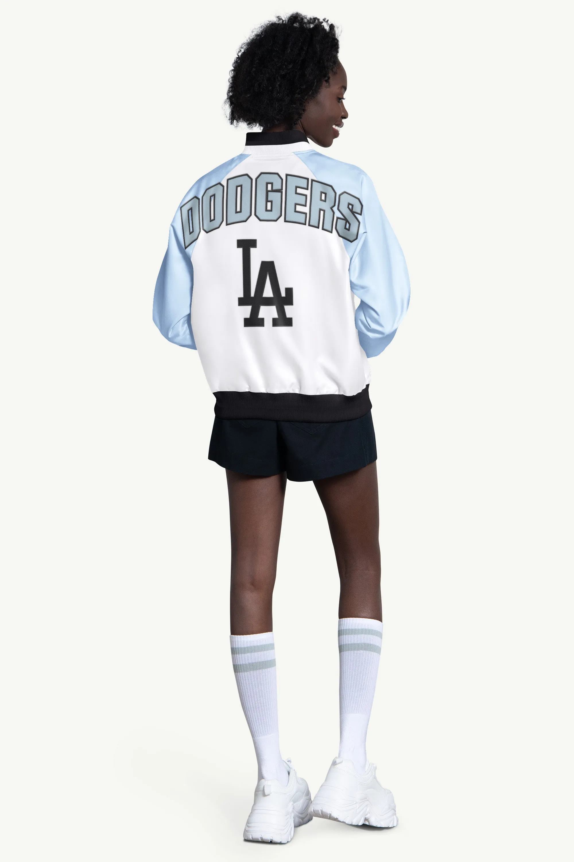 WOMENS LOS ANGELES DODGERS BLITZ VARSITY JACKET sold by Starter product image thumbnail 2