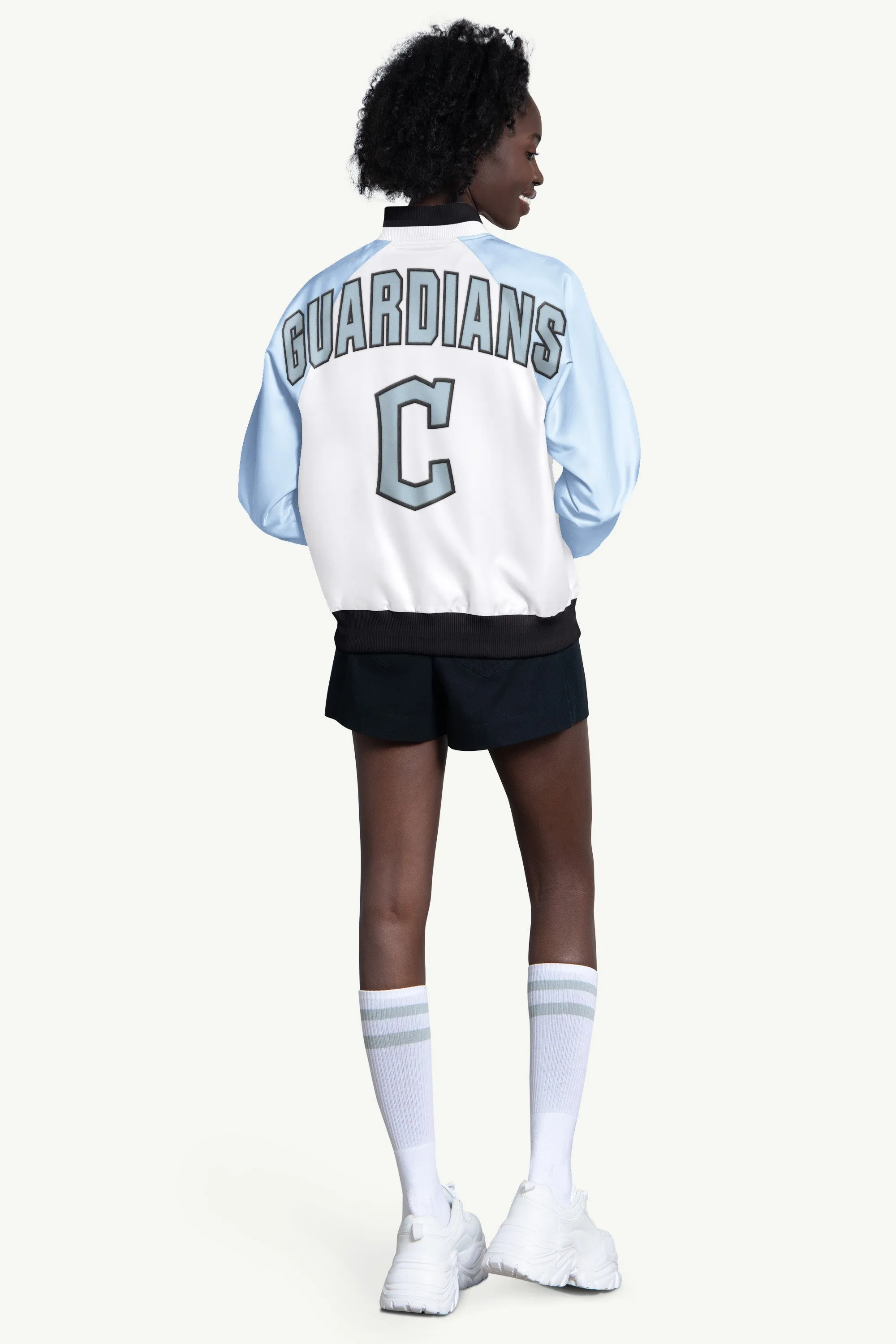 WOMENS CLEVELAND GUARDIANS BLITZ VARSITY JACKET sold by Starter product image thumbnail 2