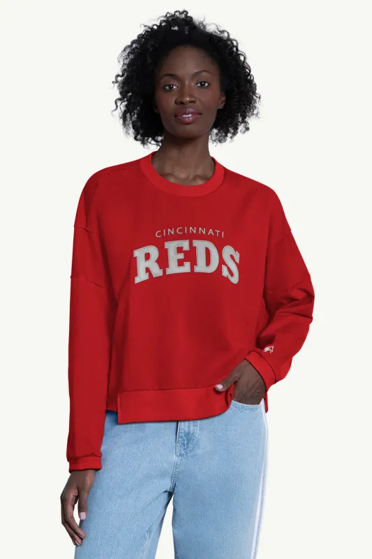 WOMENS CINCINNATI REDS CREW NECK SWEATSHIRT made by Starter