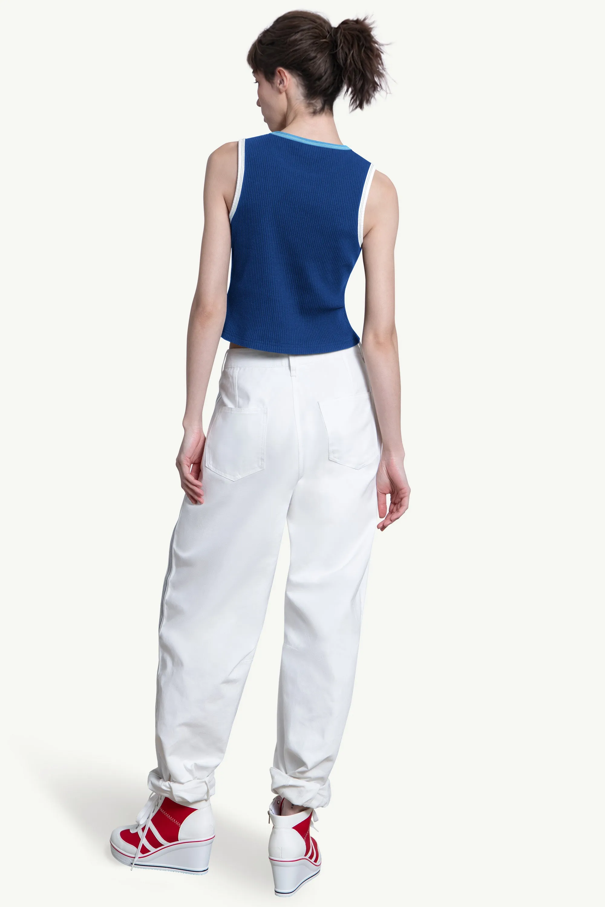 WOMENS KANSAS CITY ROYALS PLAY THE BALL CROP TANK sold by Starter product image thumbnail 2