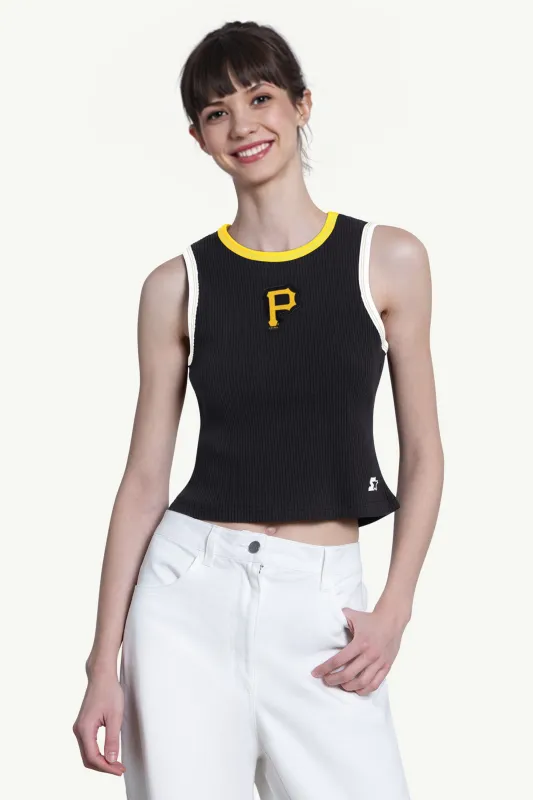 WOMENS PITTSBURGH PIRATES PLAY THE BALL CROP TANK made by Starter
