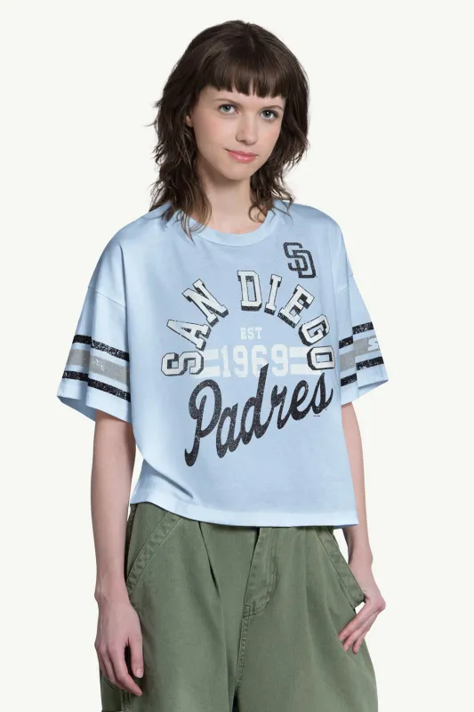 WOMENS SAN DIEGO PADRES OFFENSE SHORT SLEEVE T SHIRT made by Starter
