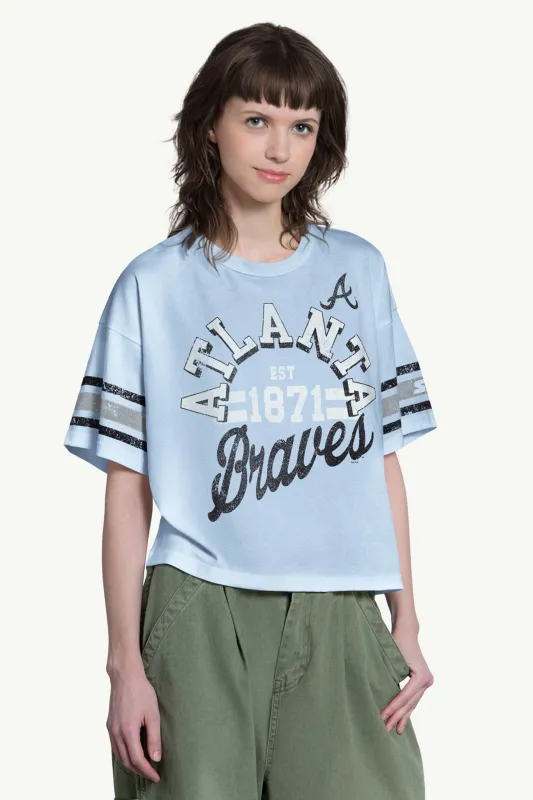 WOMENS ATLANTA BRAVES OFFENSE SHORT SLEEVE T SHIRT made by Starter