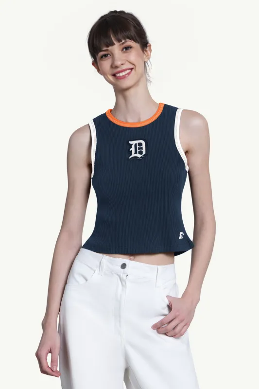 WOMENS DETROIT TIGERS PLAY THE BALL CROP TANK made by Starter