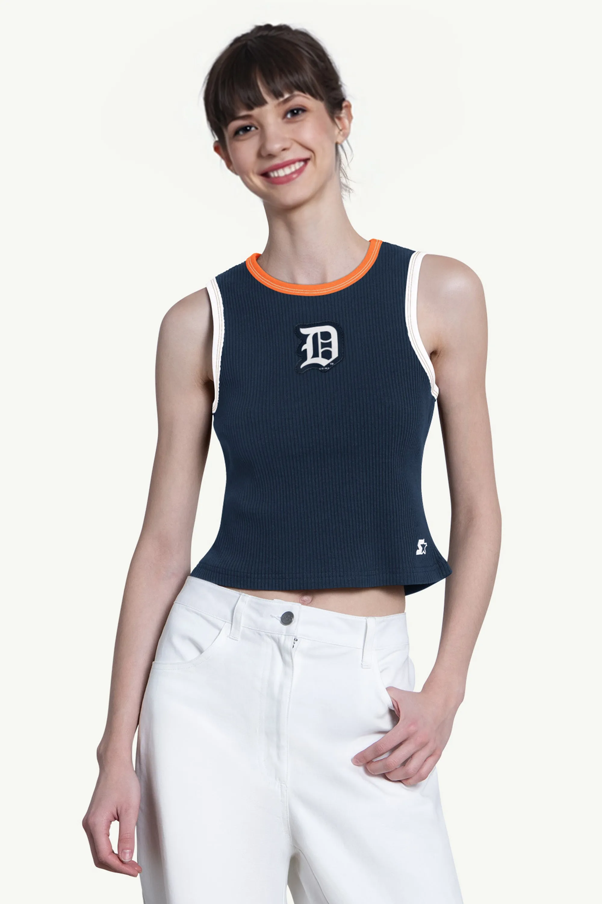 WOMENS DETROIT TIGERS PLAY THE BALL CROP TANK sold by Starter
