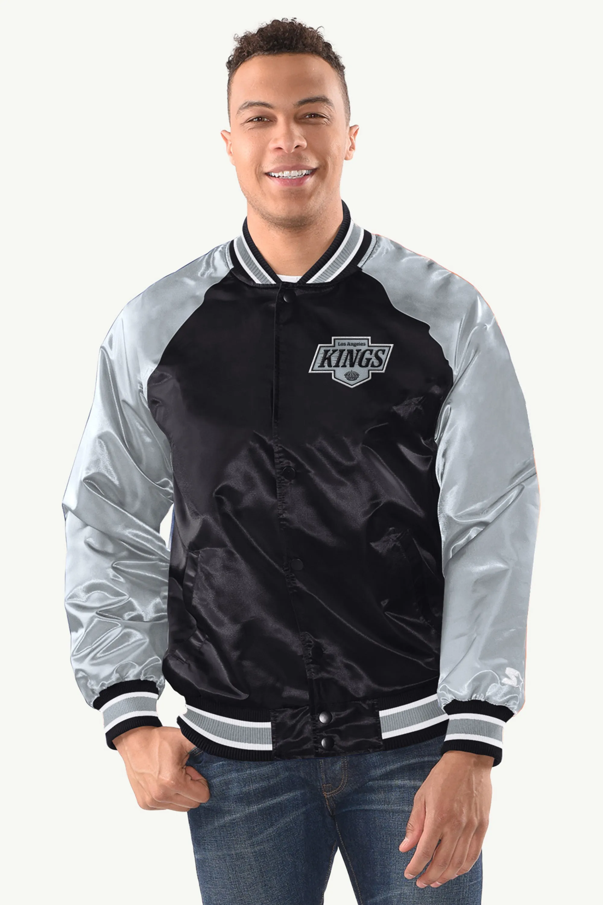 MENS LOS ANGELES KINGS INDUCTEE SATIN VARSITY JACKET sold by Starter