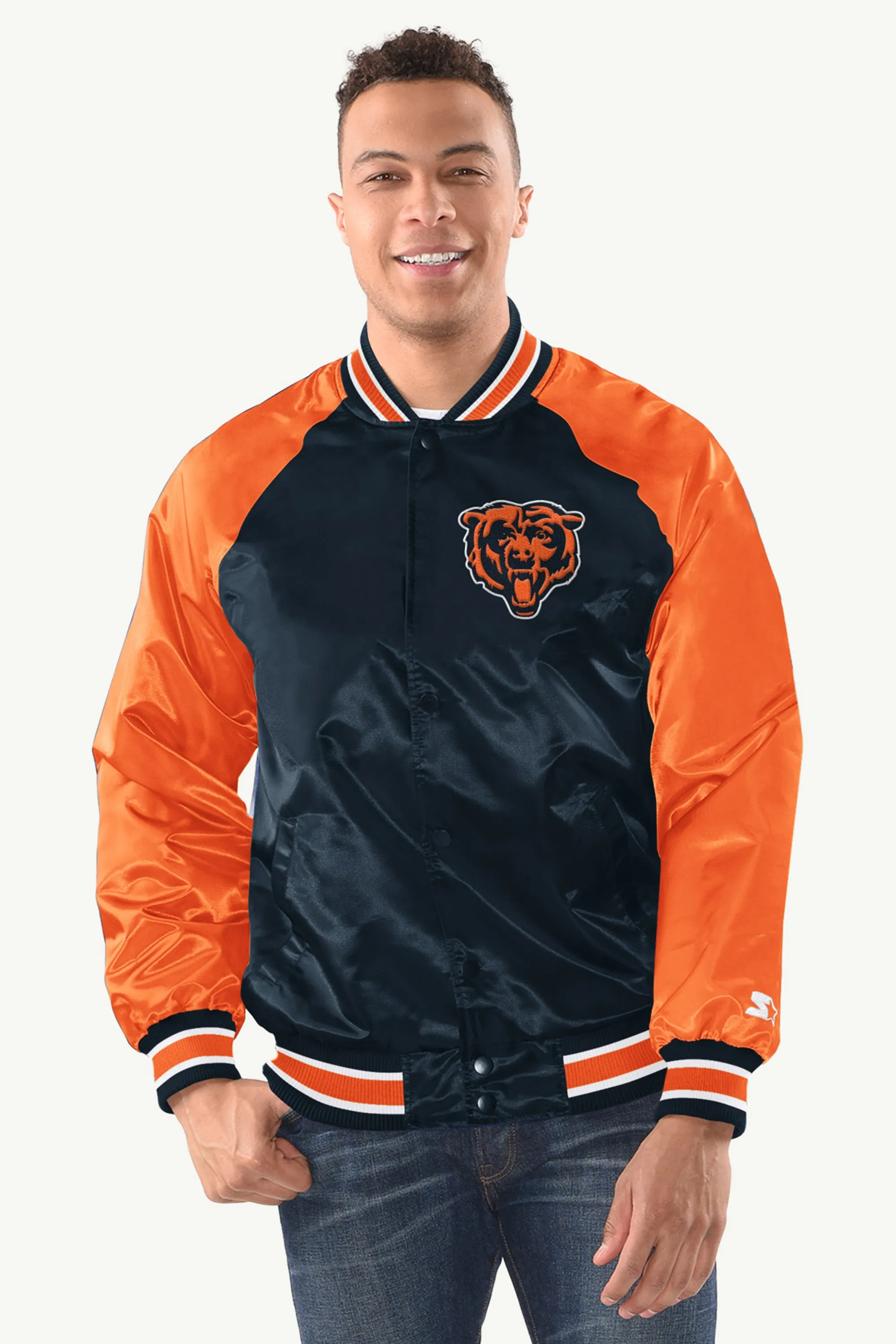 MENS CHICAGO BEARS INDUCTEE SATIN VARSITY JACKET sold by Starter