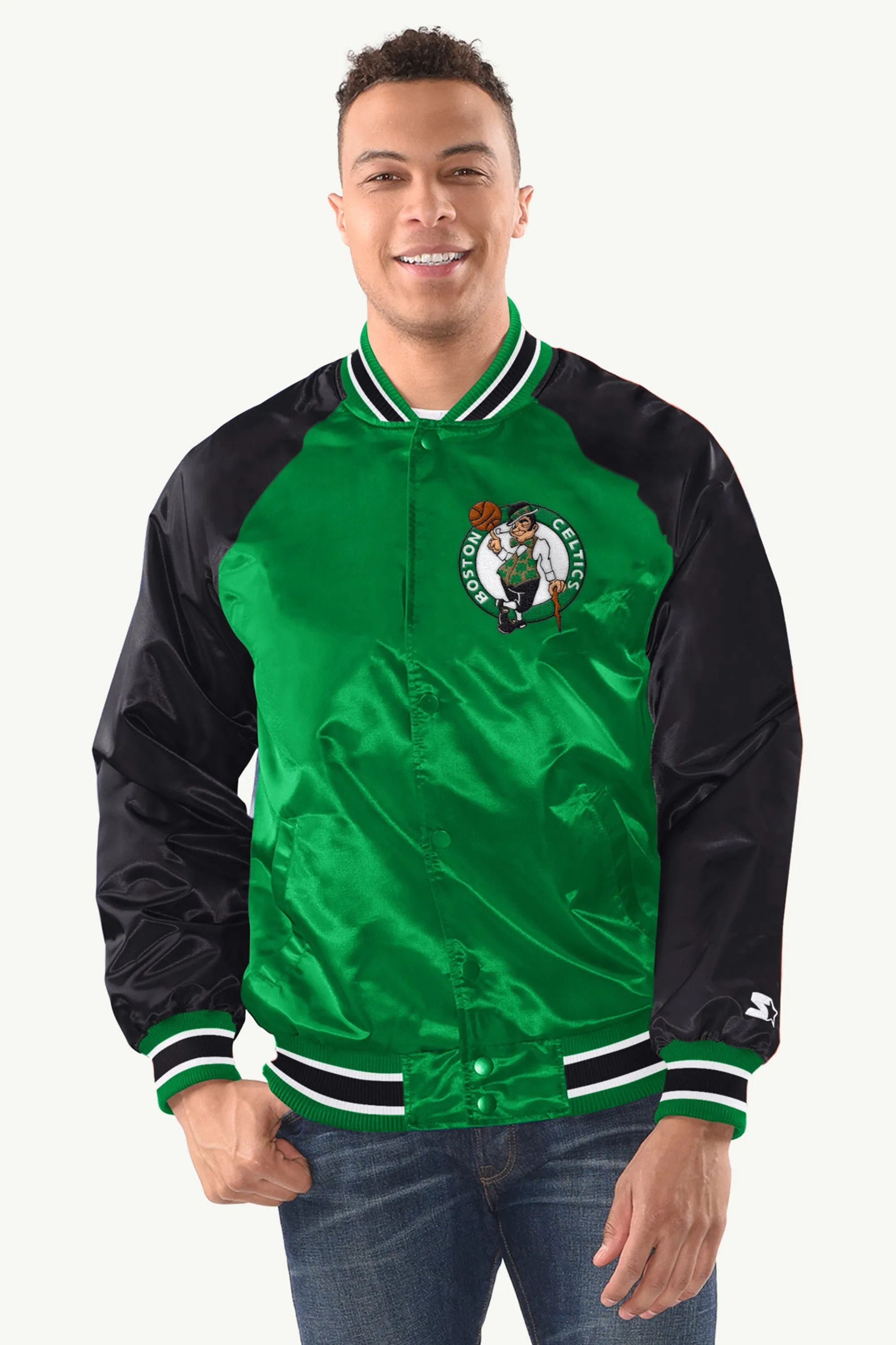 MENS BOSTON CELTICS INDUCTEE SATIN VARSITY JACKET sold by Starter