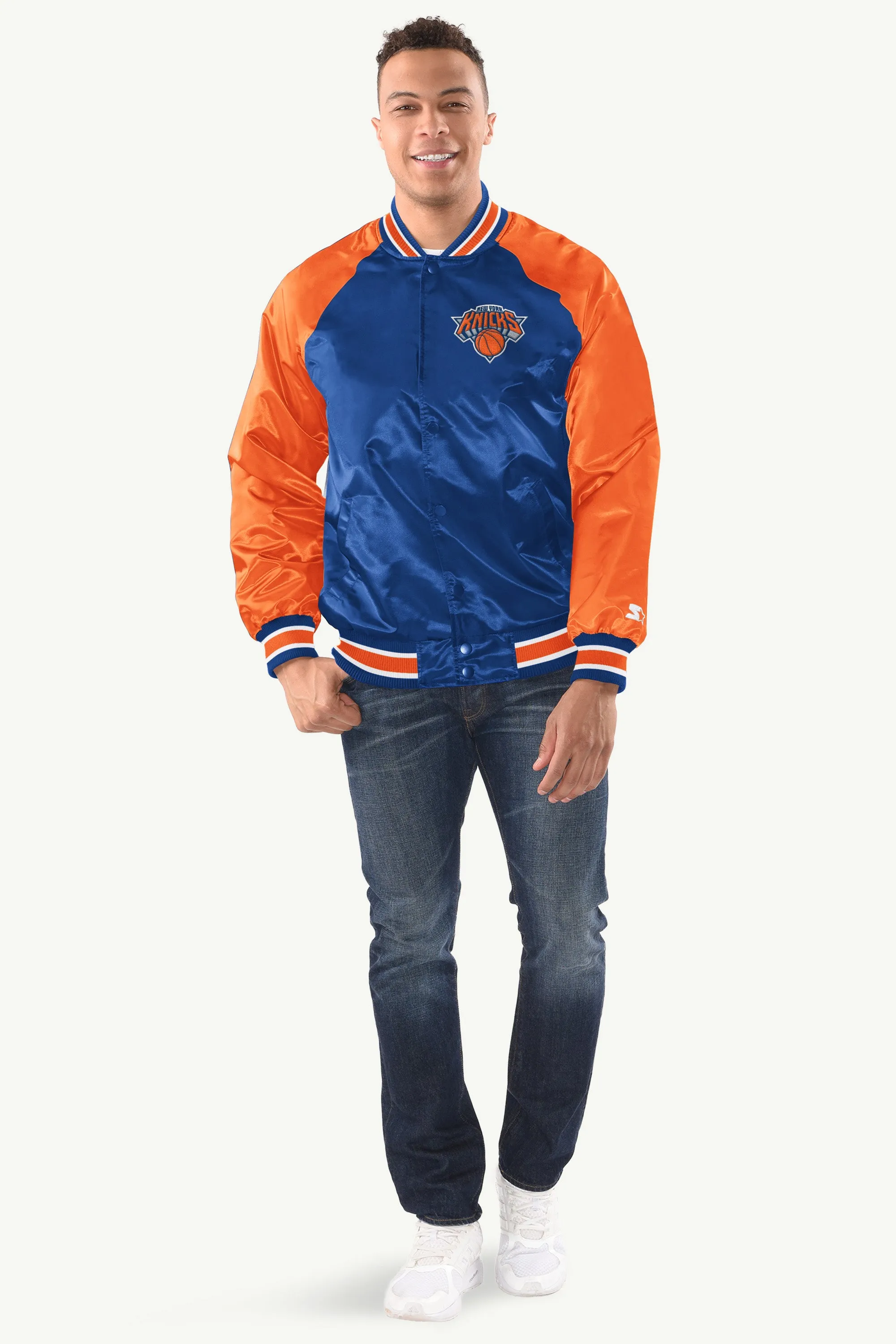 MENS NEW YORK KNICKS INDUCTEE SATIN VARSITY JACKET sold by Starter product image thumbnail 3