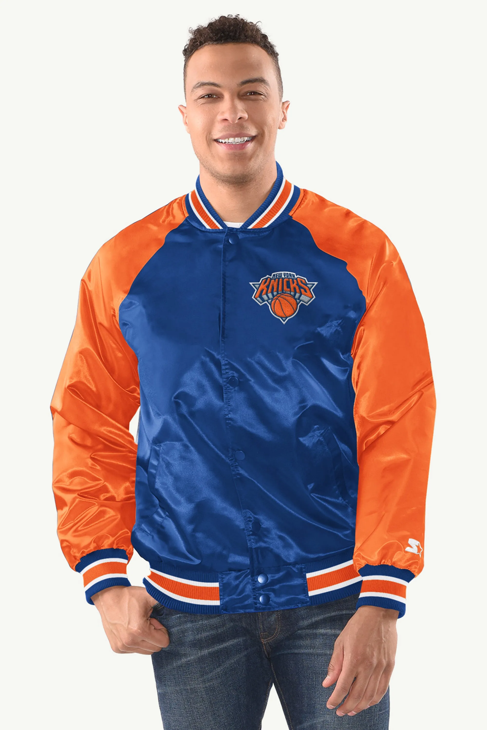 MENS NEW YORK KNICKS INDUCTEE SATIN VARSITY JACKET sold by Starter