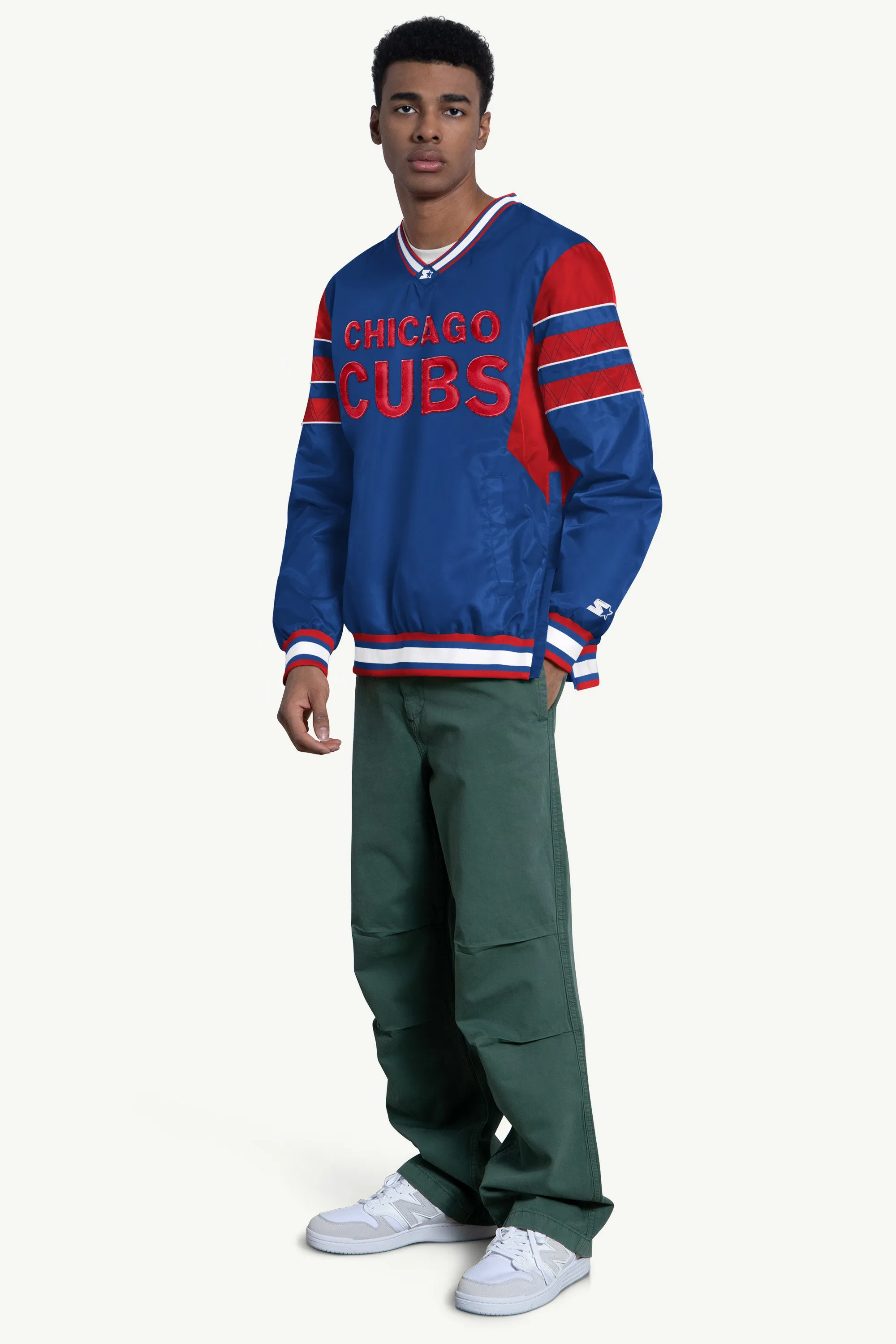 MENS CHICAGO CUBS ENFORCER V-NECK PULLOVER JACKET sold by Starter product image thumbnail 3