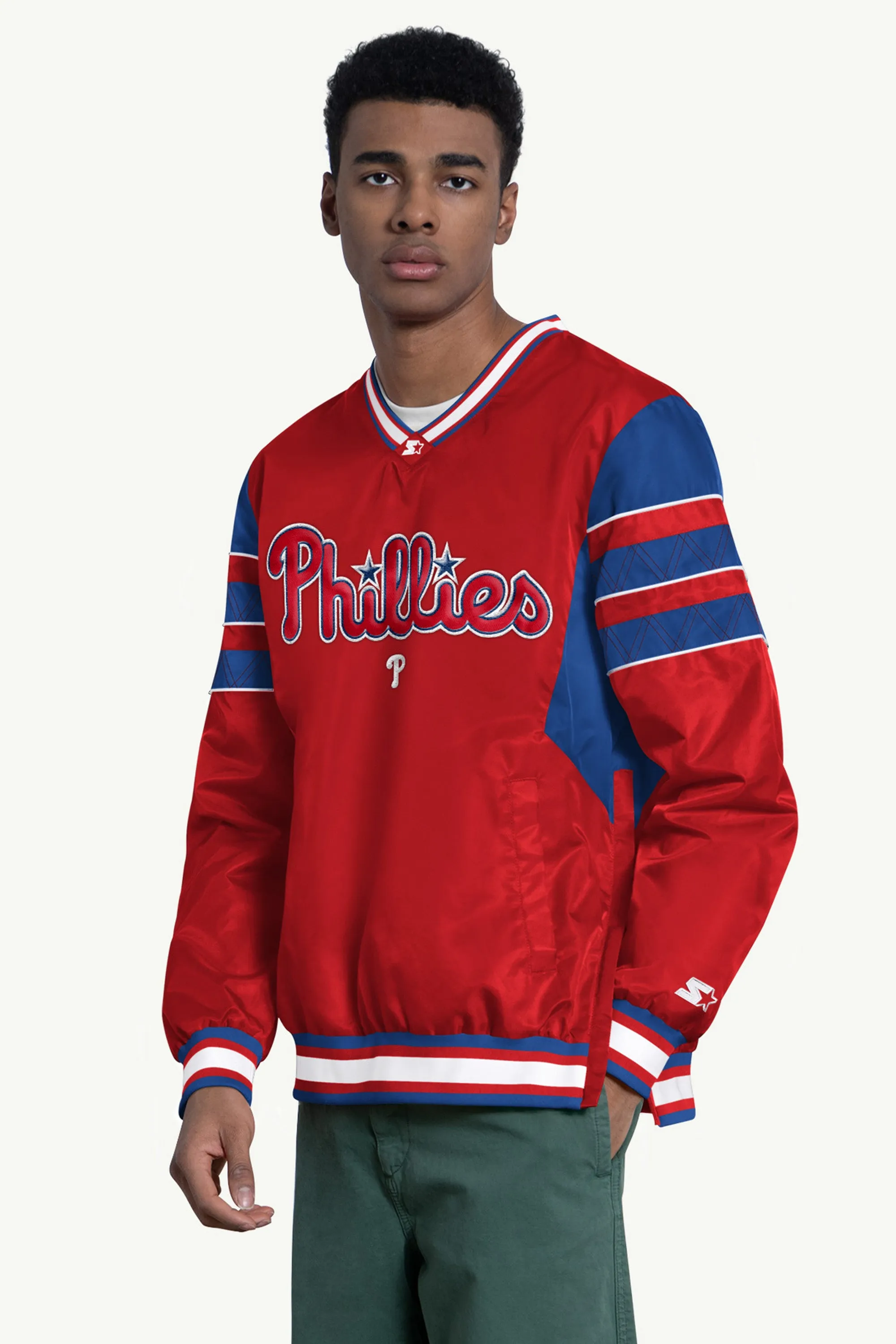 MENS PHILADELPHIA PHILLIES ENFORCER V-NECK PULLOVER JACKET sold by Starter