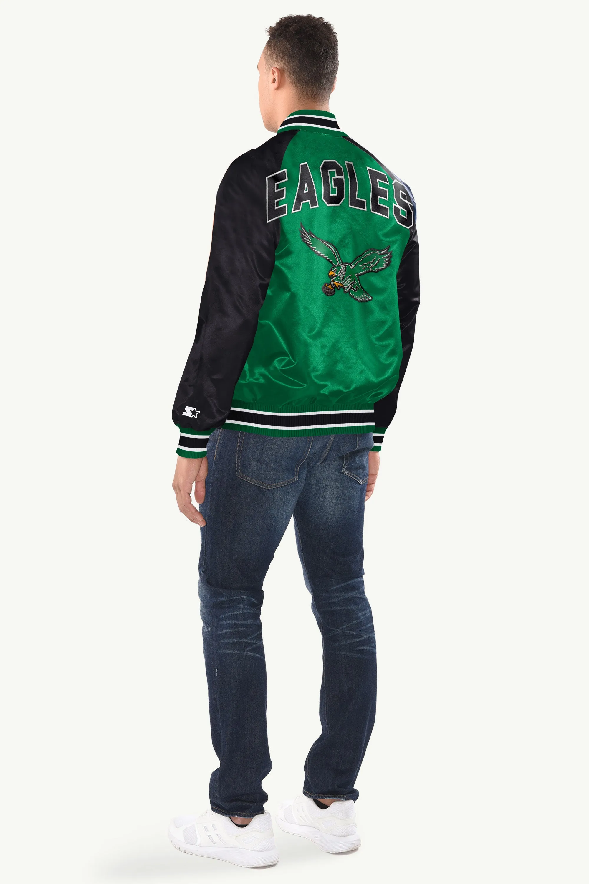 MENS PHILADELPHIA EAGLES INDUCTEE SATIN VARSITY JACKET sold by Starter product image thumbnail 2