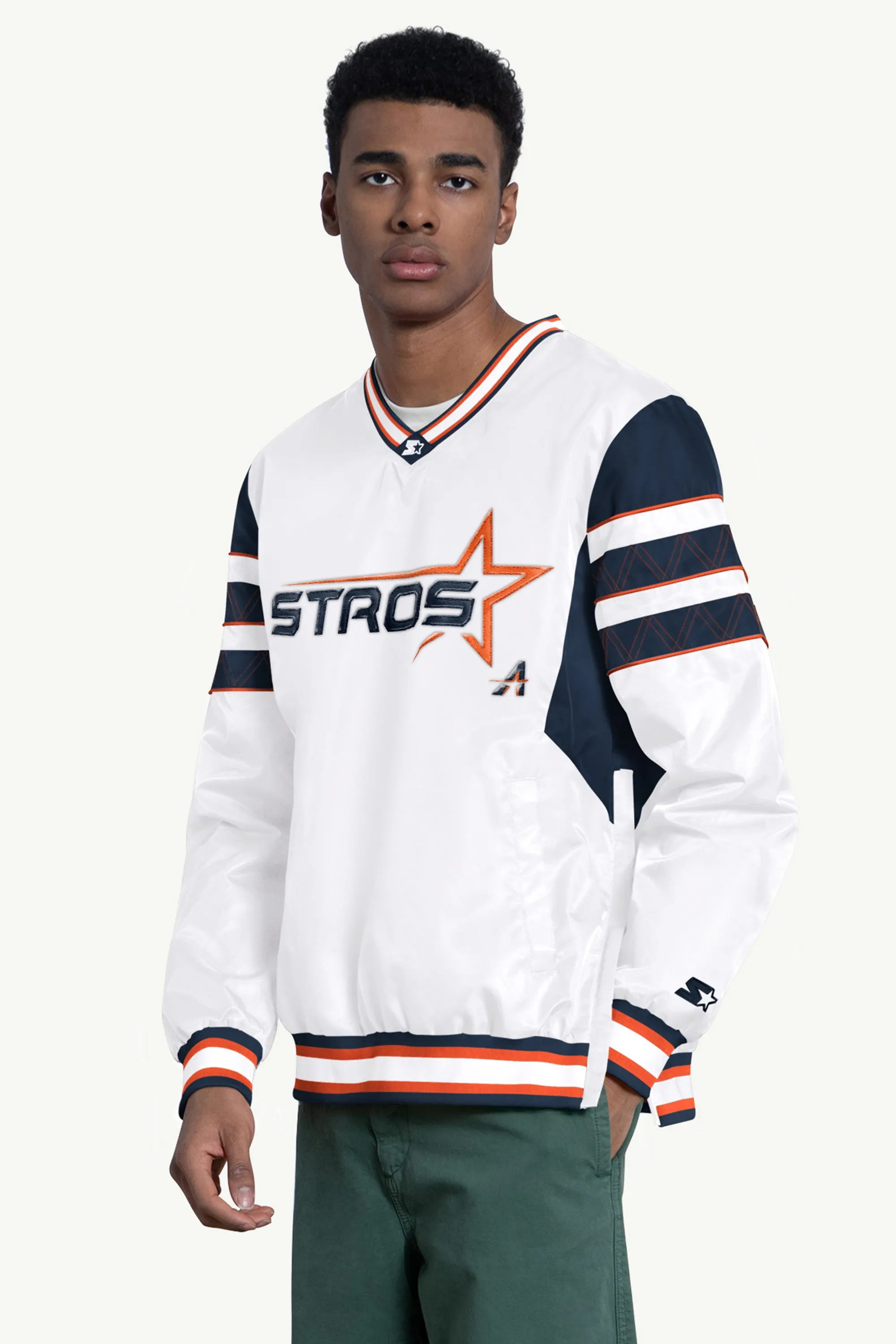 MENS HOUSTON ASTROS ENFORCER V-NECK PULLOVER JACKET sold by Starter