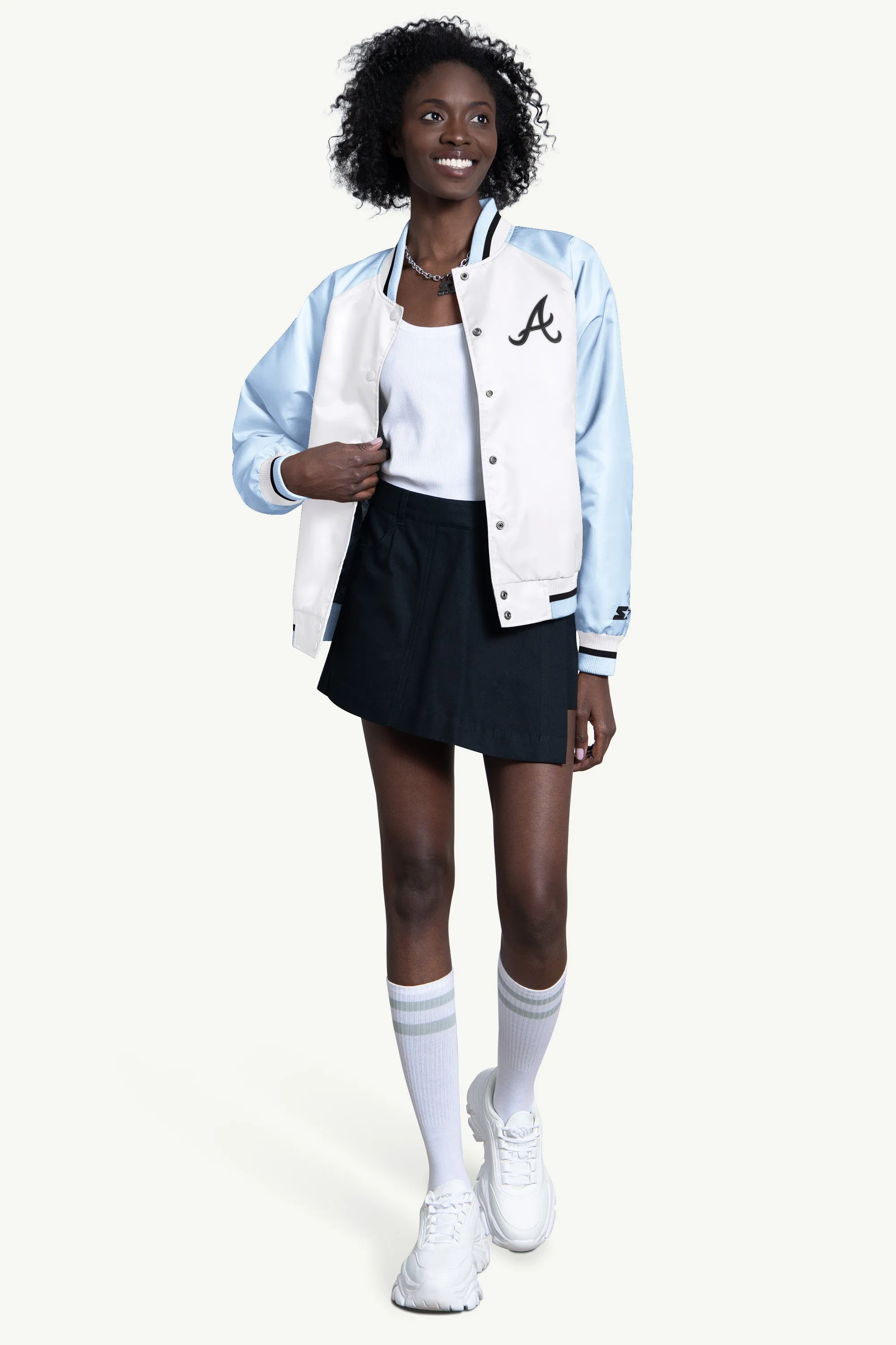 WOMENS ATLANTA BRAVES BLITZ VARSITY JACKET sold by Starter product image thumbnail 4