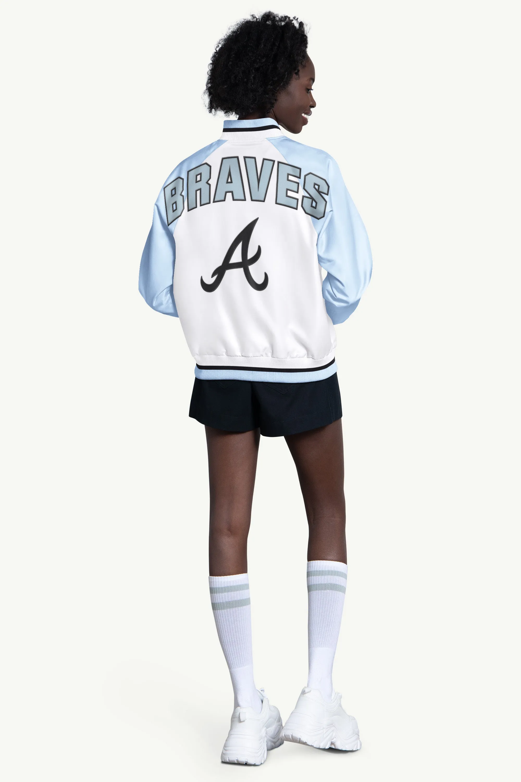 WOMENS ATLANTA BRAVES BLITZ VARSITY JACKET sold by Starter product image thumbnail 2