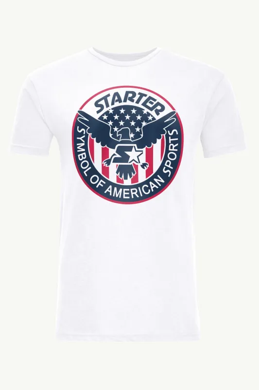 MENS STARTER USA EAGLE CREST SHORT SLEEVE T SHIRT made by Starter