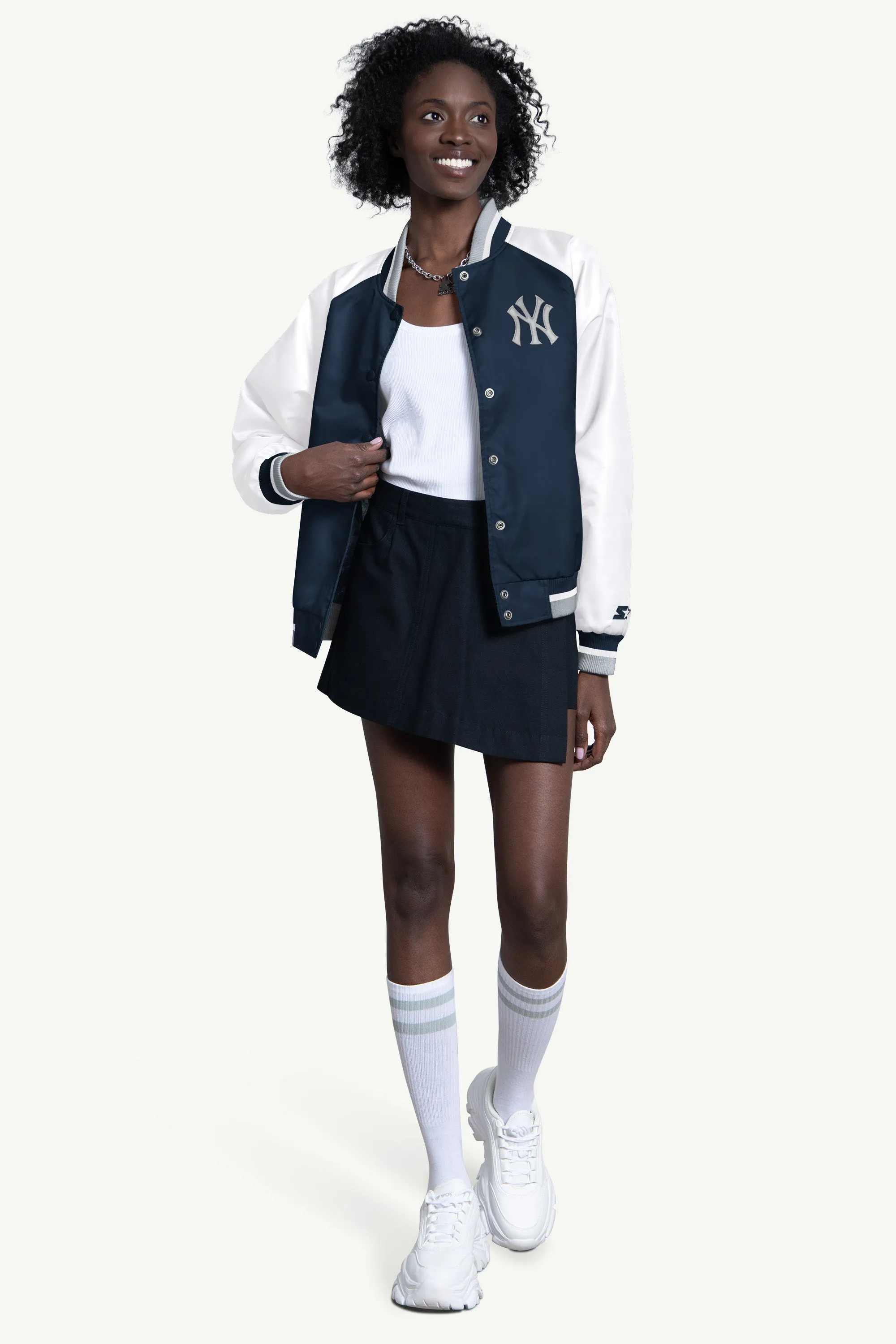 WOMENS NEW YORK YANKEES BLITZ VARSITY JACKET sold by Starter product image thumbnail 4