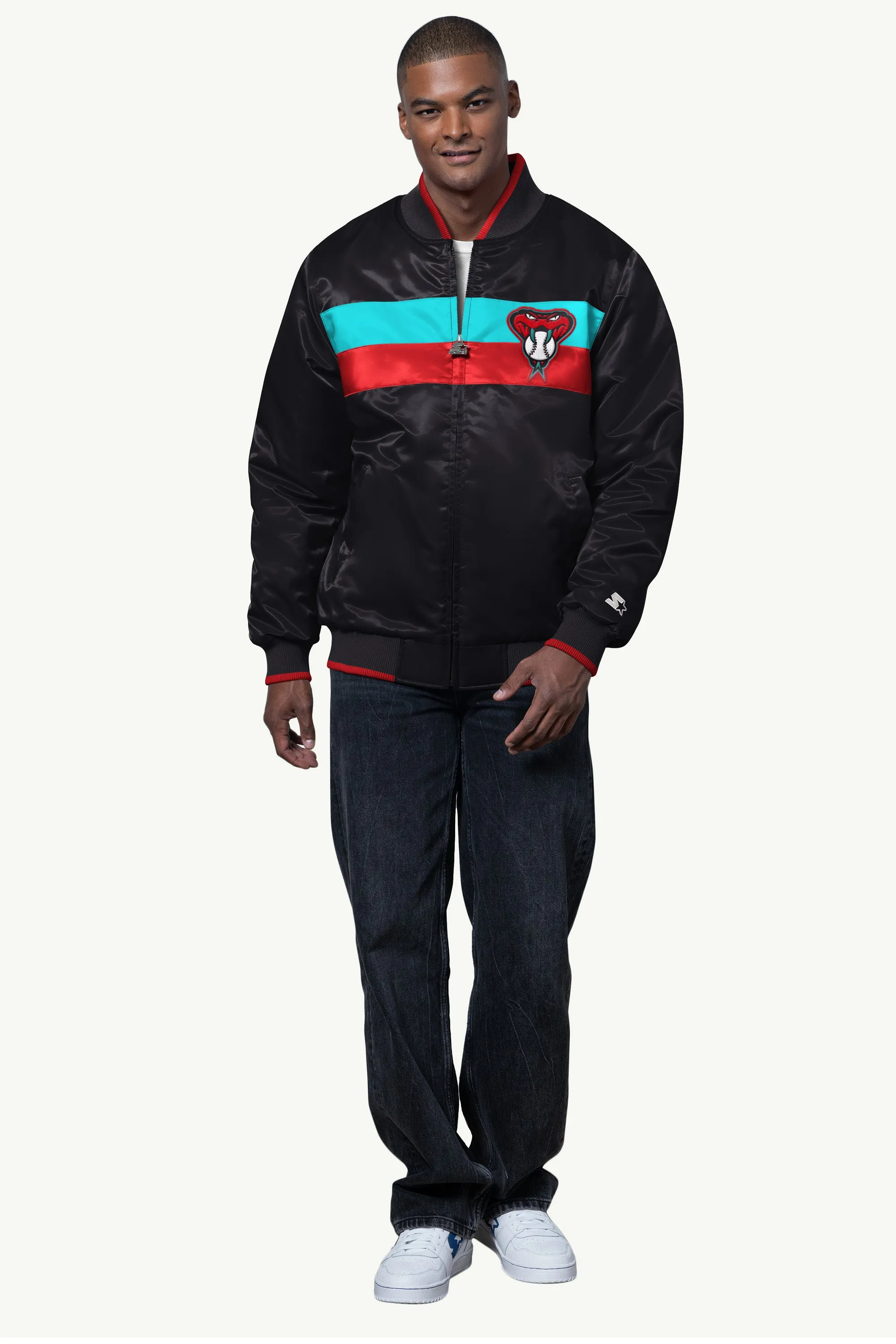 MENS ARIZONA DIAMONDBACKS AMBASSADOR SATIN VARSITY JACKET sold by Starter product image thumbnail 3