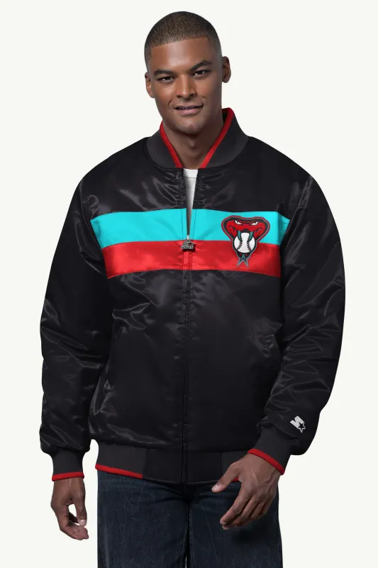 MENS ARIZONA DIAMONDBACKS AMBASSADOR SATIN VARSITY JACKET made by Starter